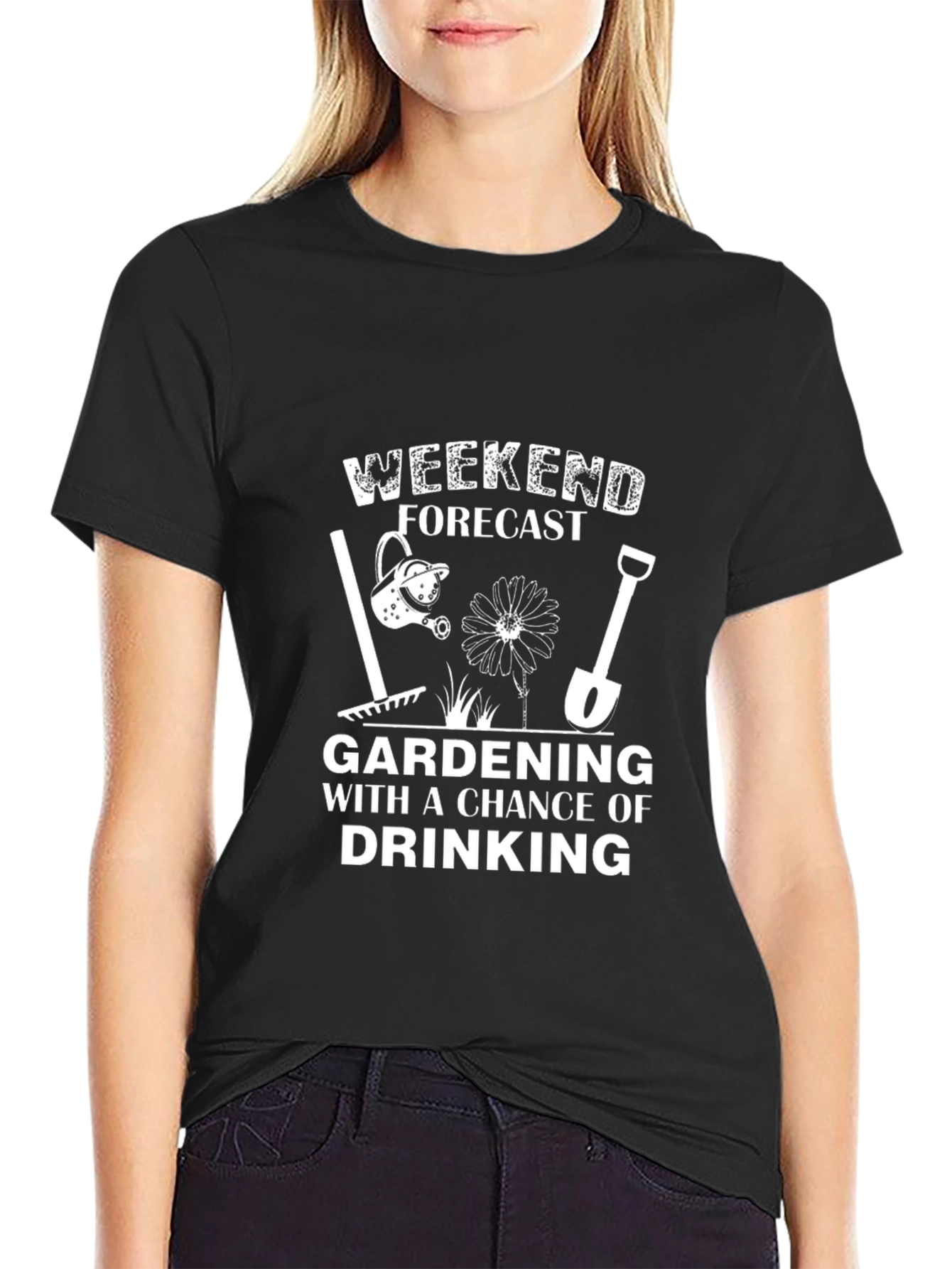 Gardening & Drinking Forecast T-Shirt - Weekend Fun!
