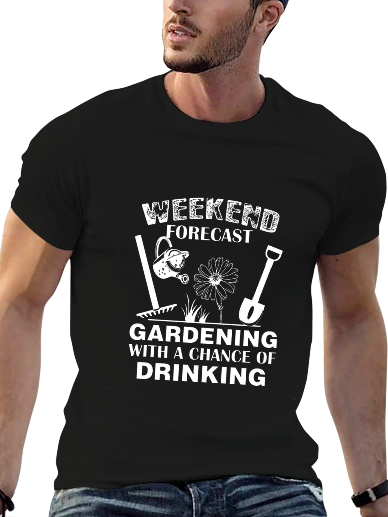 Gardening & Drinking Forecast T-Shirt - Weekend Fun!