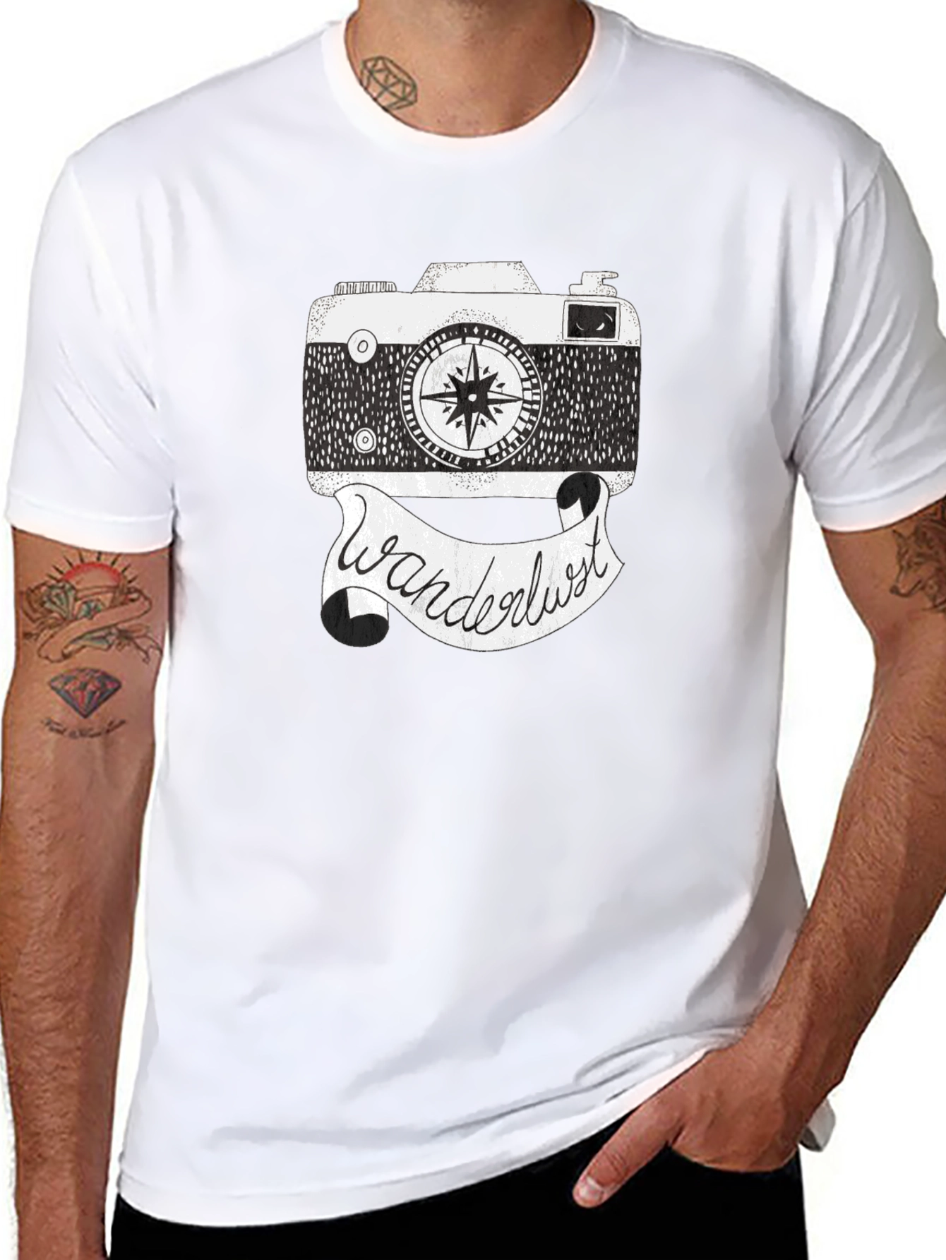 Wanderlust Camera Graphic Tee - Adventure Awaits!