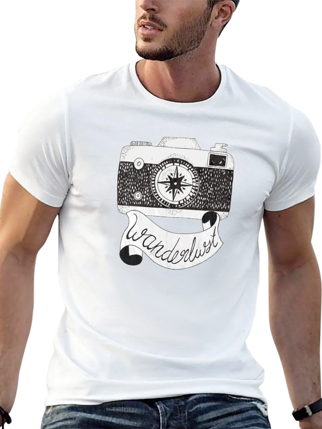 Wanderlust Camera Graphic Tee - Adventure Awaits!