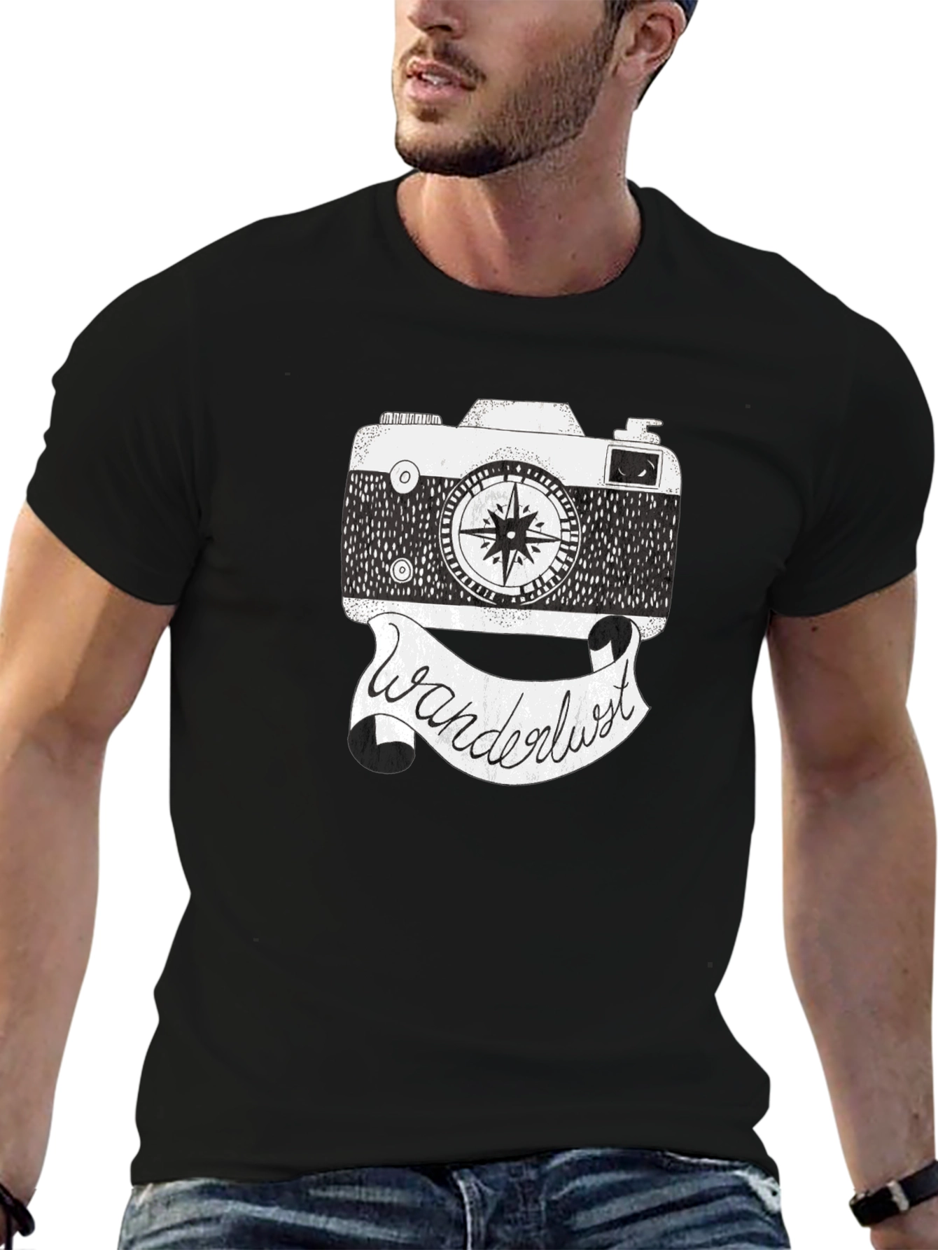 Wanderlust Camera Graphic Tee - Adventure Awaits!