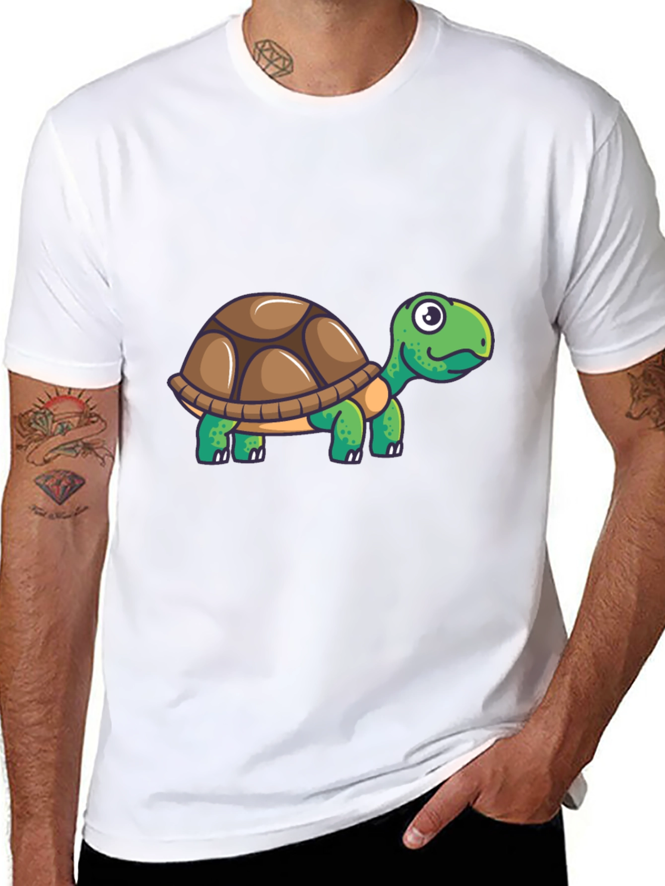 Turtle Graphic Tee - Cool Cartoon Design