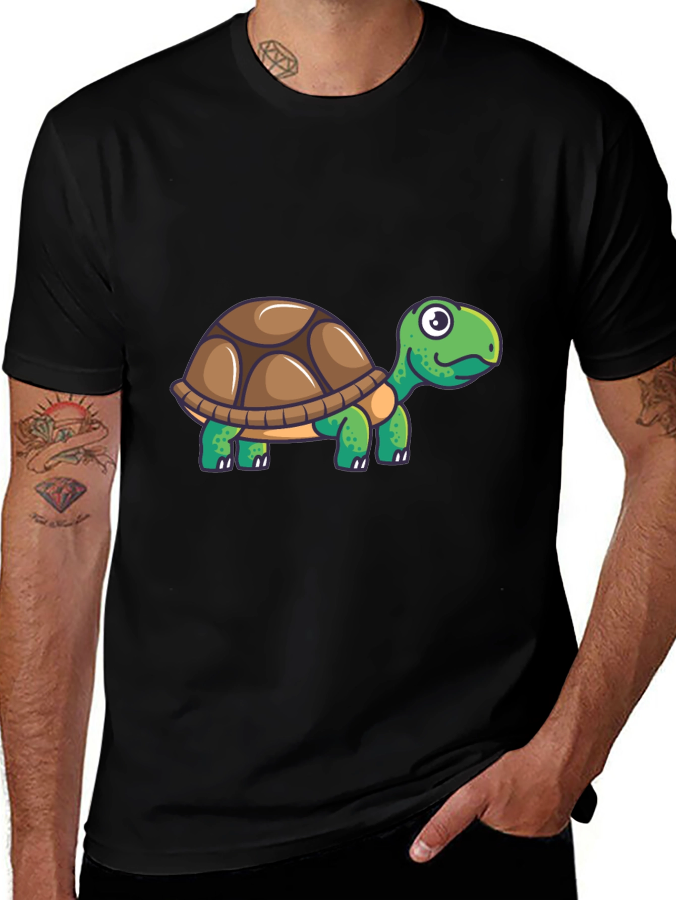Turtle Graphic Tee - Cool Cartoon Design