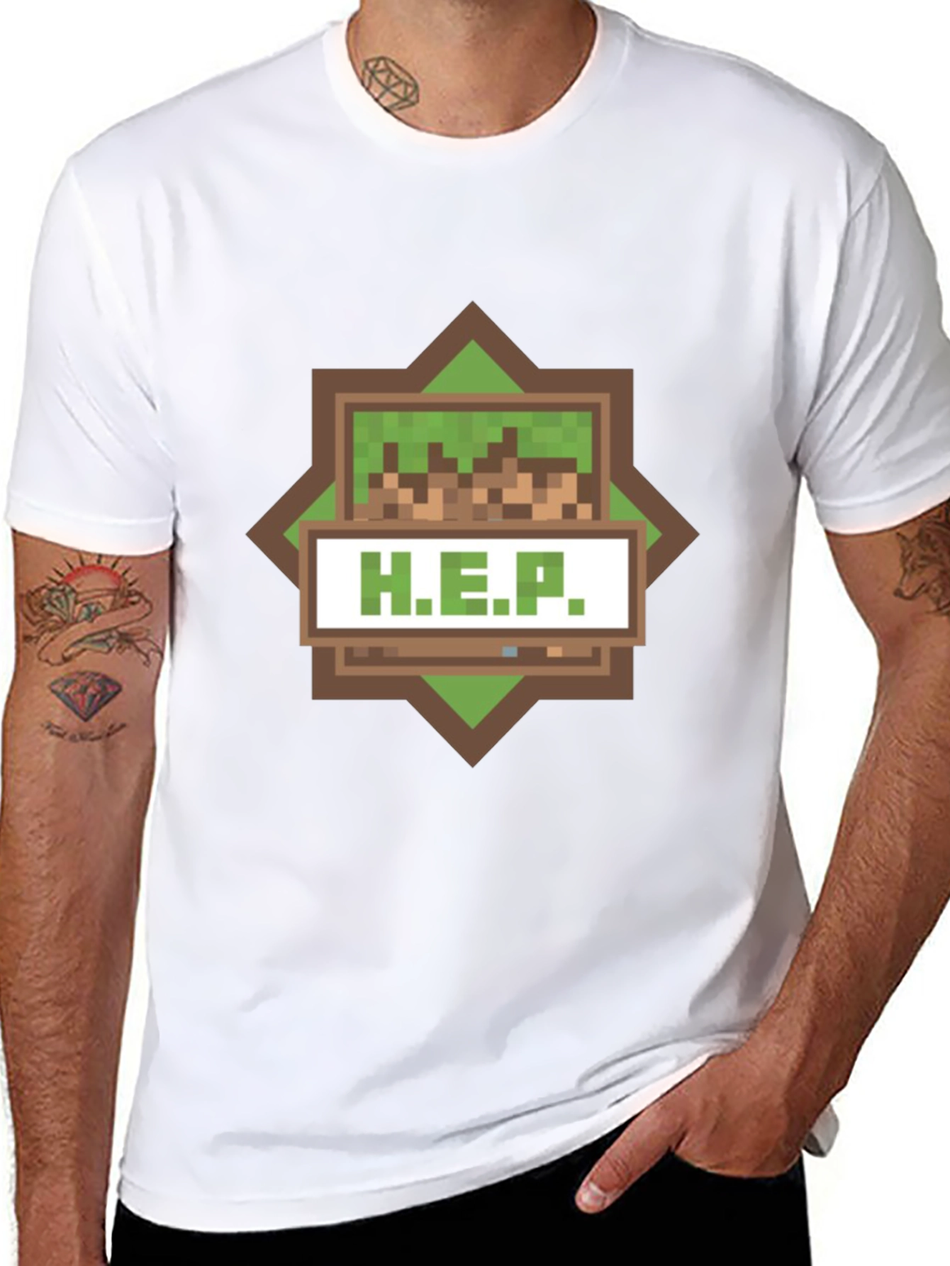 Pixel Art H.E.P. T-Shirt - Gamer Style