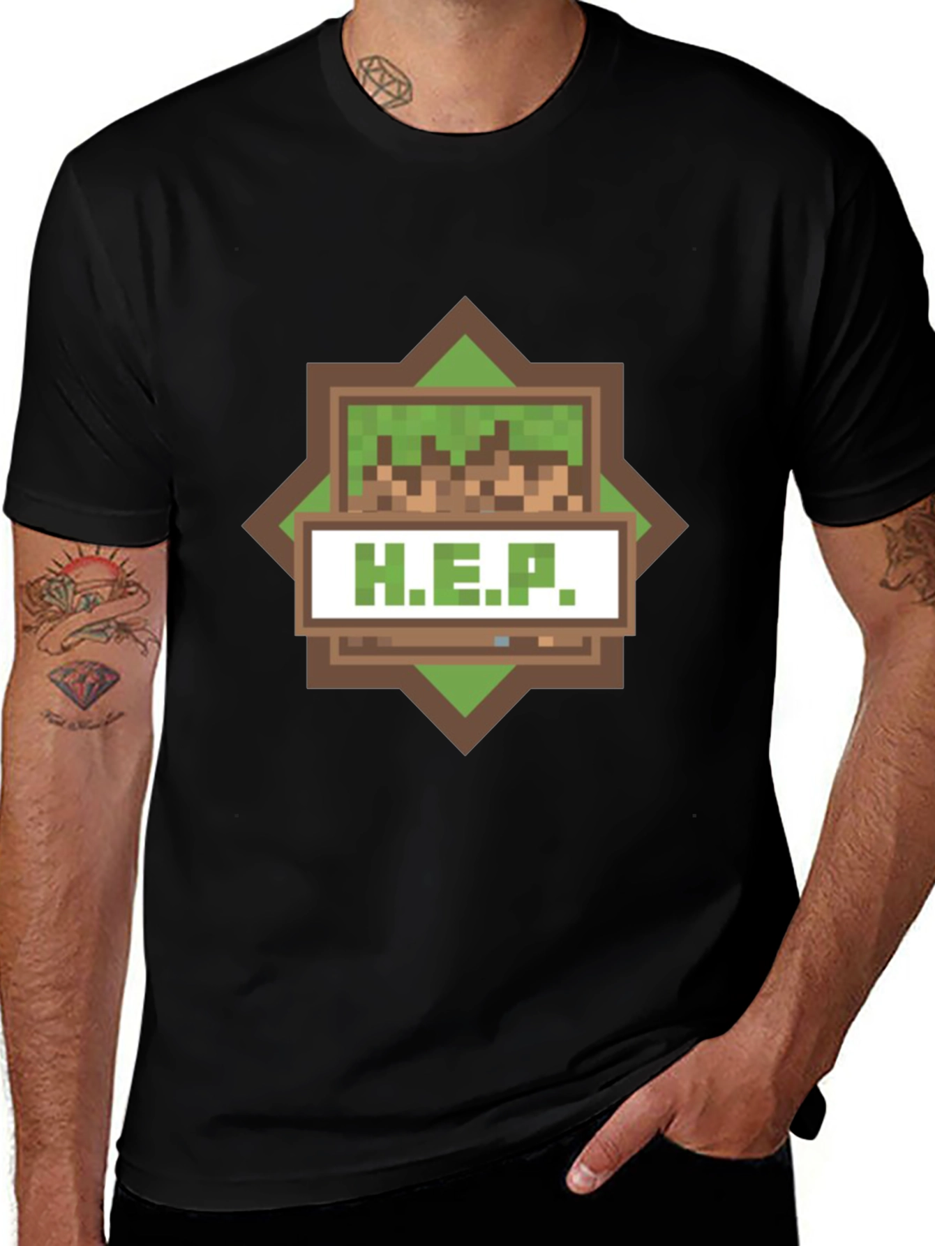 Pixel Art H.E.P. T-Shirt - Gamer Style