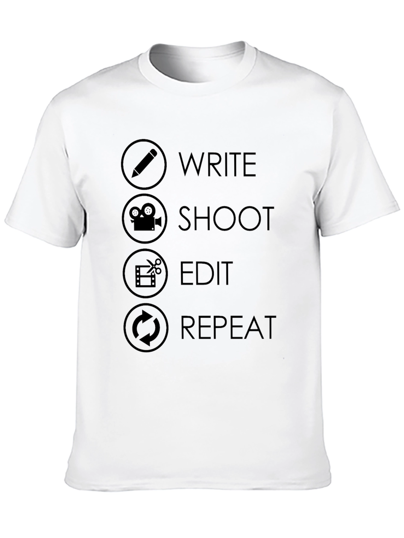 Write Shoot Edit Repeat Graphic Tee