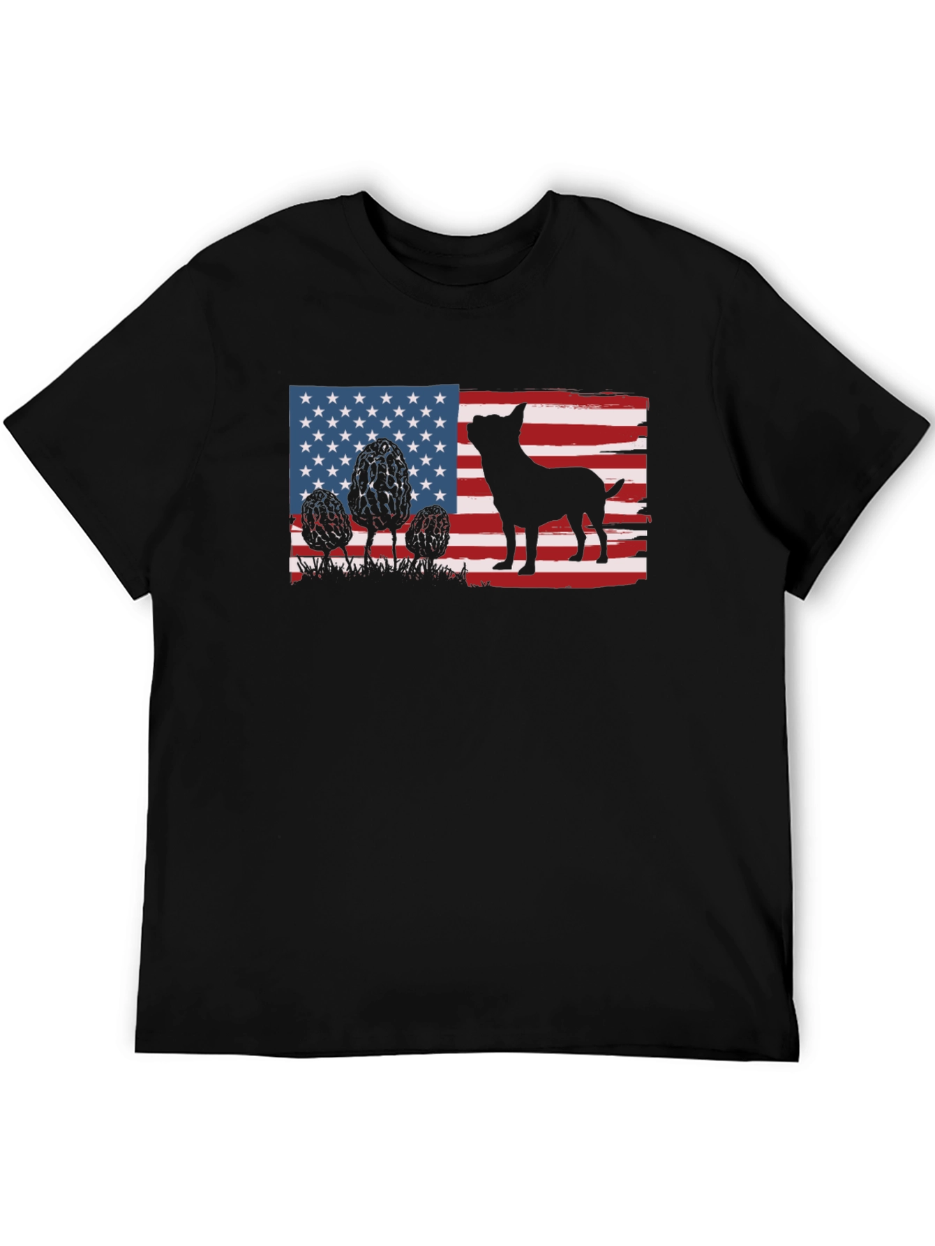 Patriotic Dog T-Shirt - American Flag Design