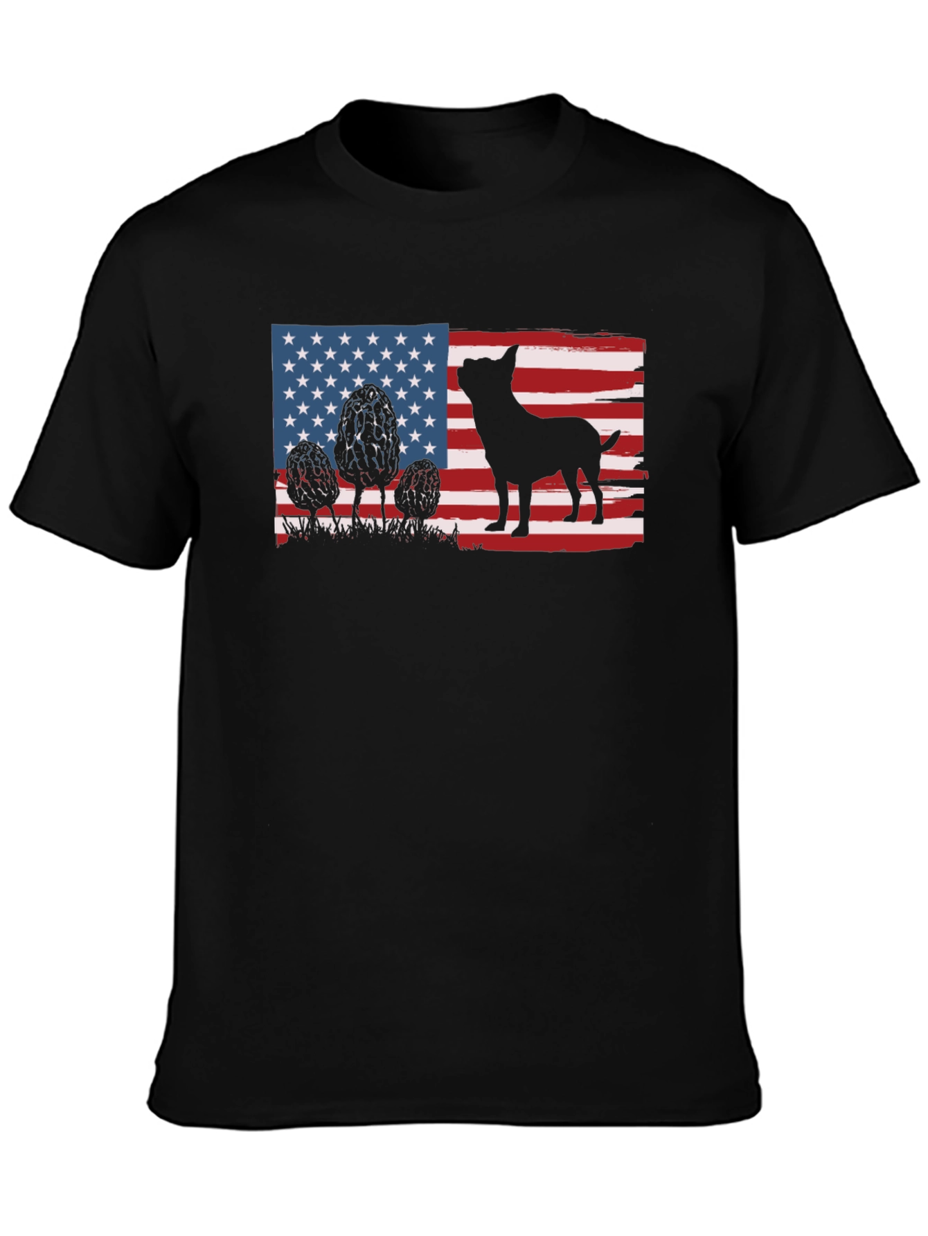 Patriotic Dog T-Shirt - American Flag Design