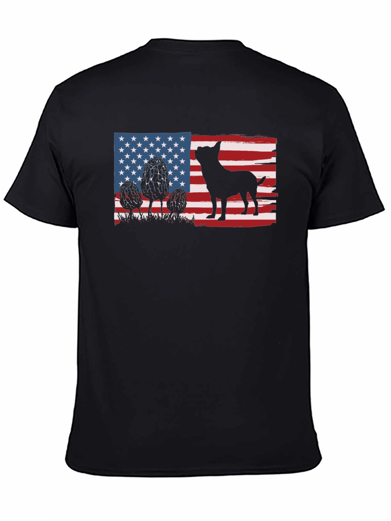 Patriotic Dog T-Shirt - American Flag Design