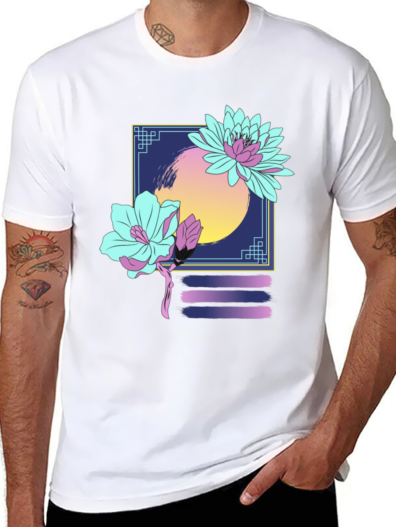 Floral Graphic T-Shirt - Retro Aesthetic Design