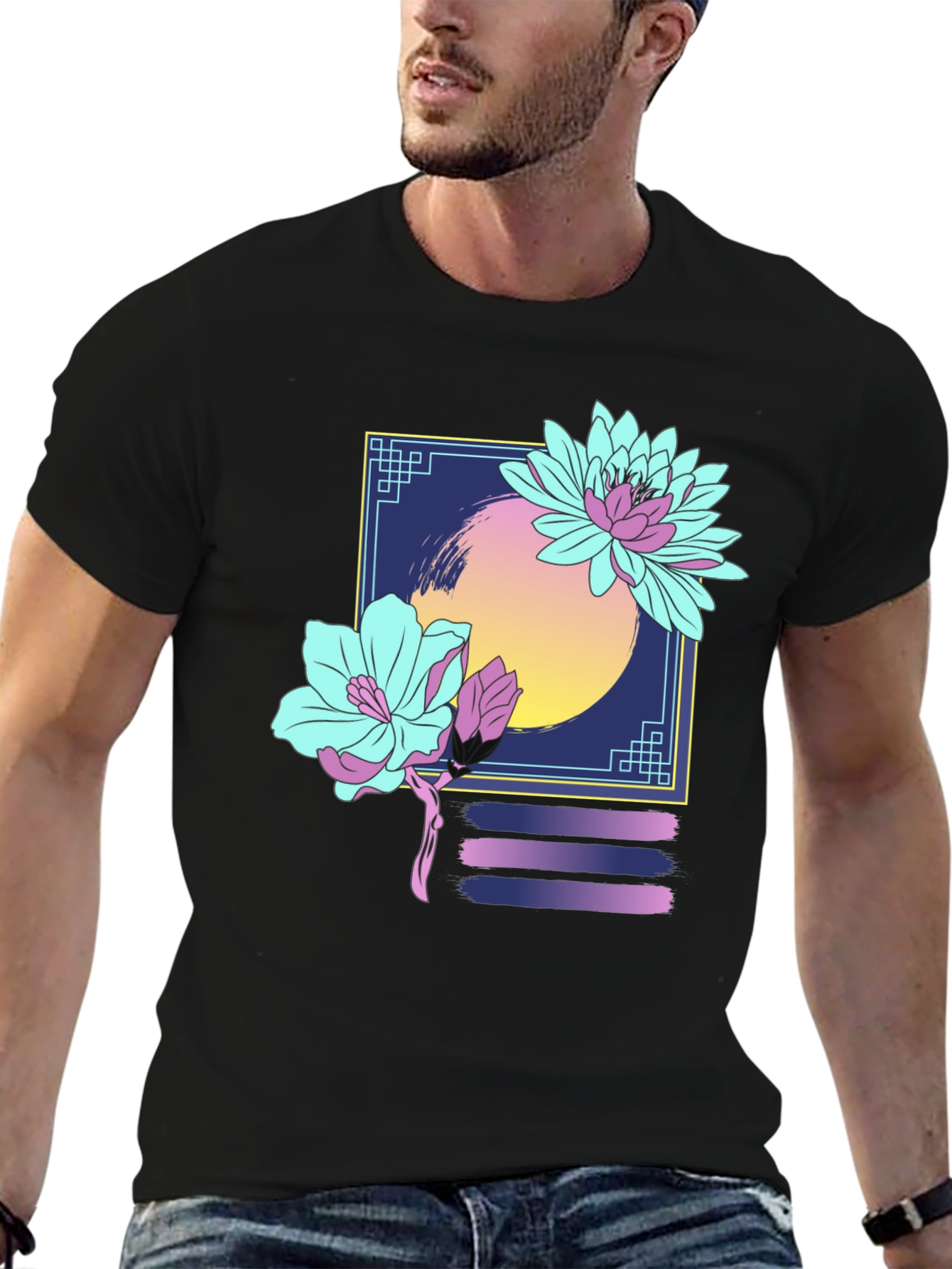 Floral Graphic T-Shirt - Retro Aesthetic Design