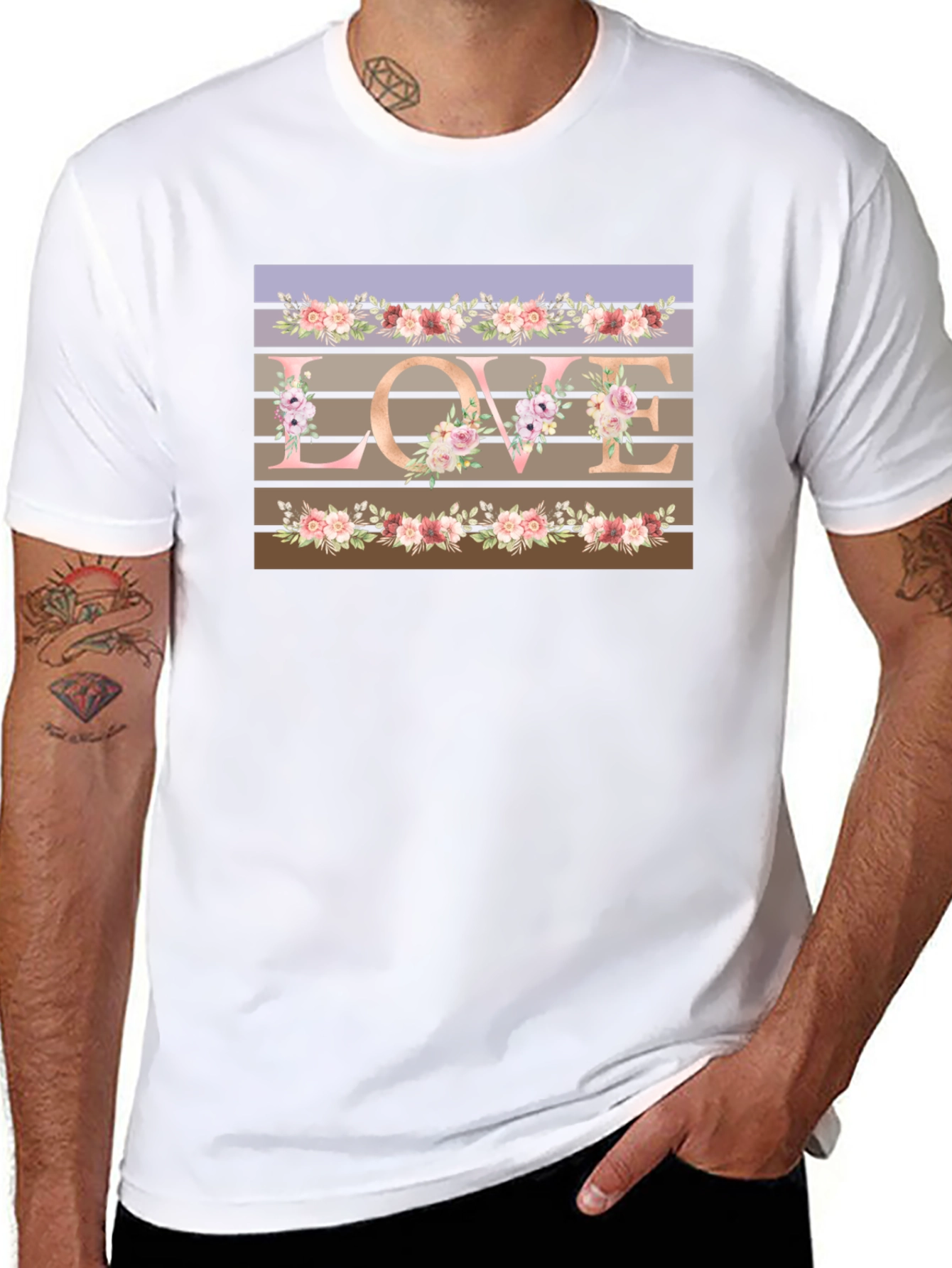 Floral LOVE T-Shirt - Stylish Graphic Tee