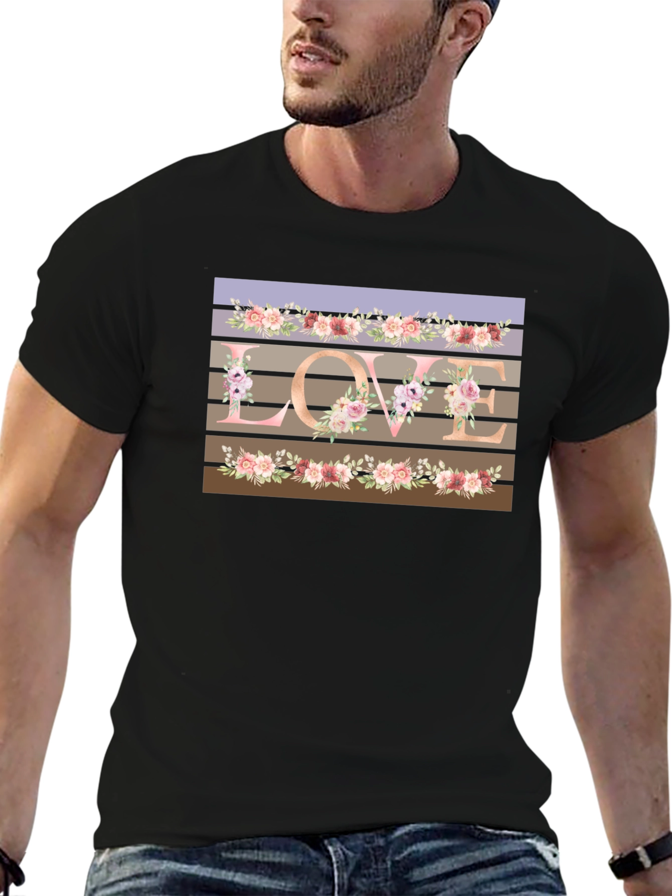 Floral LOVE T-Shirt - Stylish Graphic Tee