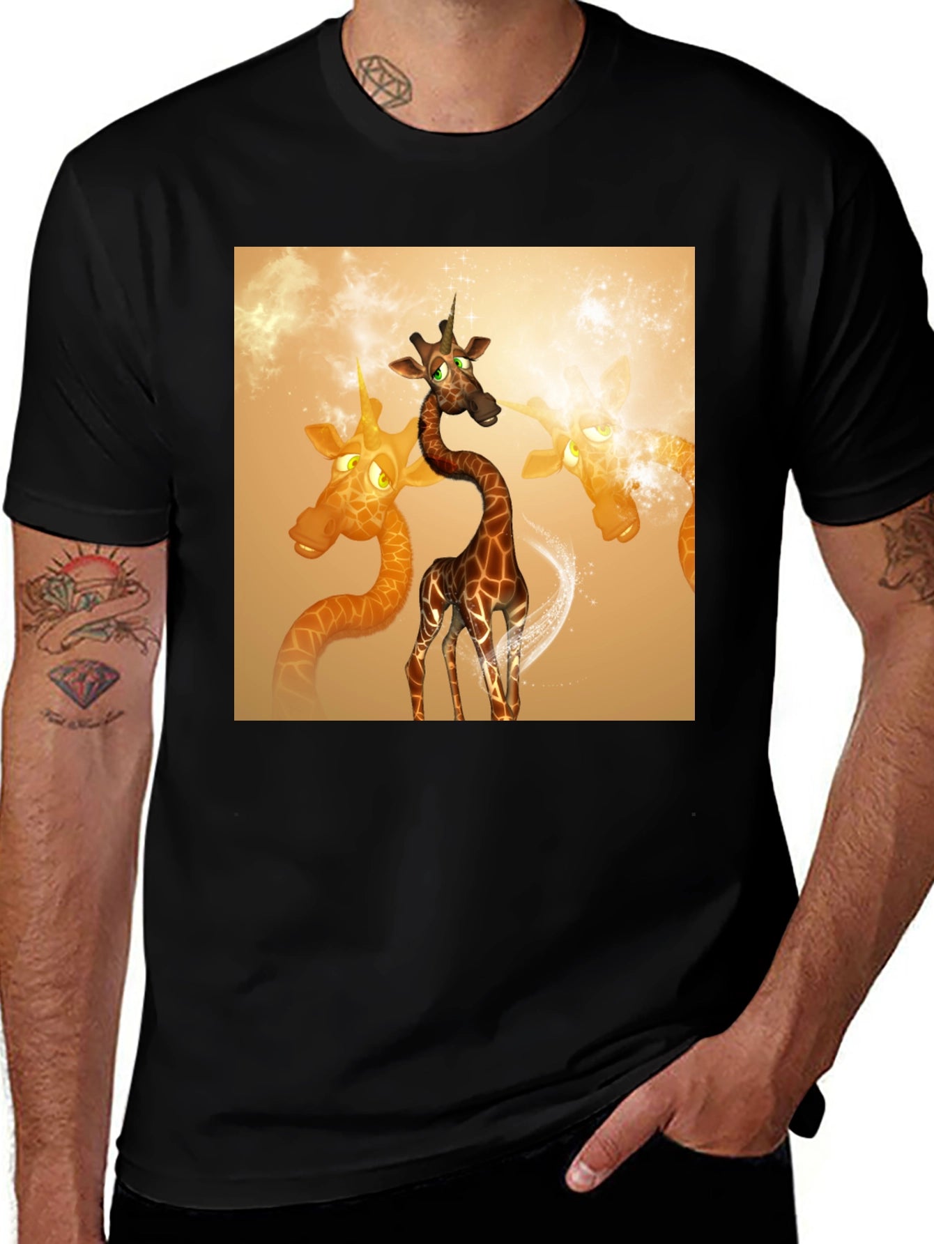 Giraffe T-Shirt: Unique Cartoon Design