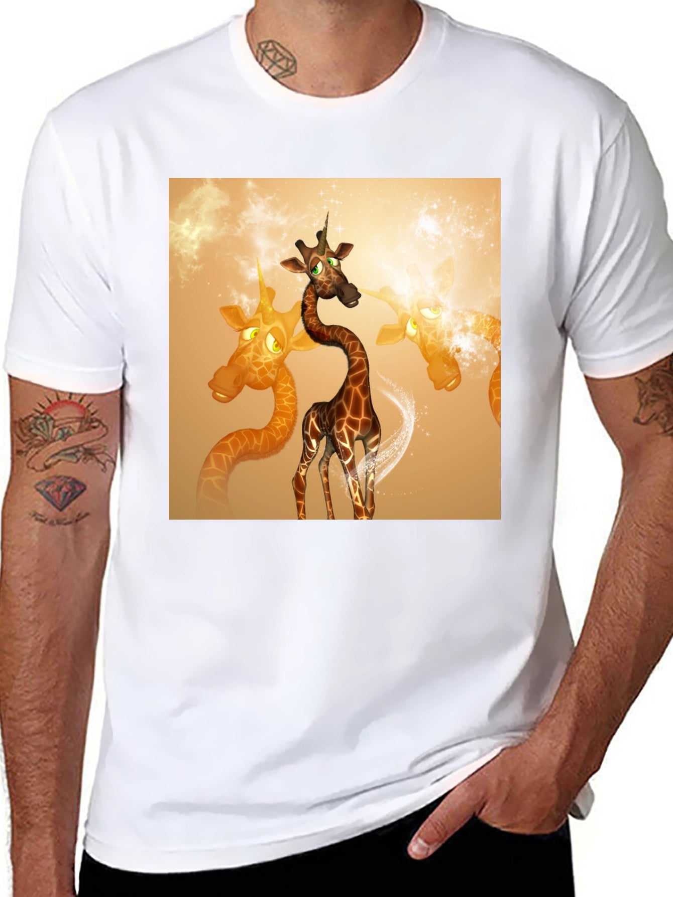 Giraffe T-Shirt: Unique Cartoon Design