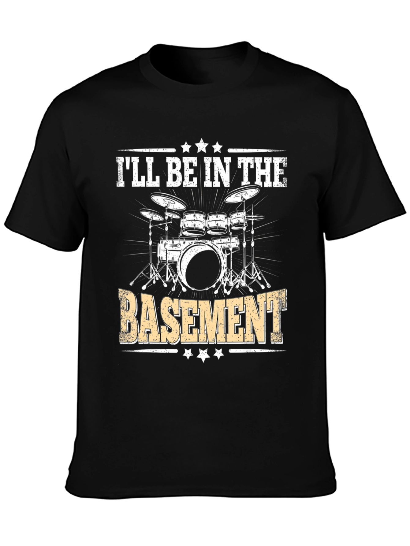 Ill Be In The Basement Drum Set T-Shirt