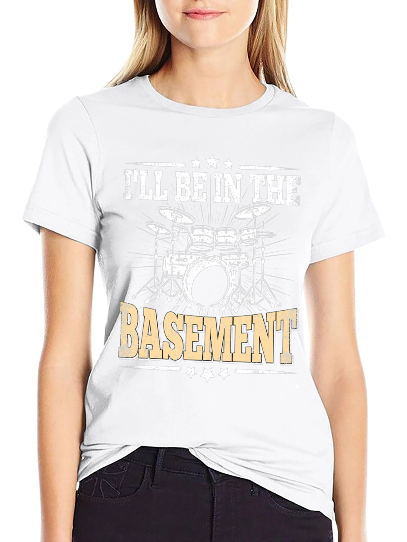 Ill Be In The Basement Drum Set T-Shirt