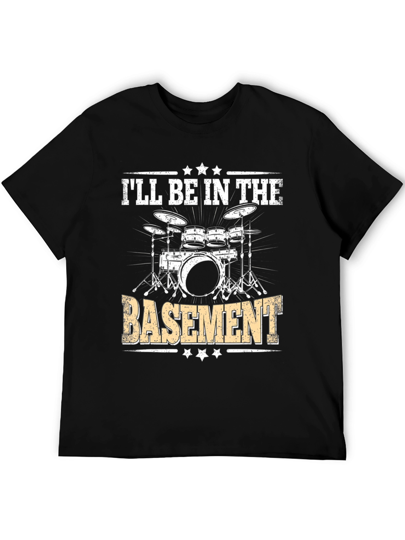 Ill Be In The Basement Drum Set T-Shirt