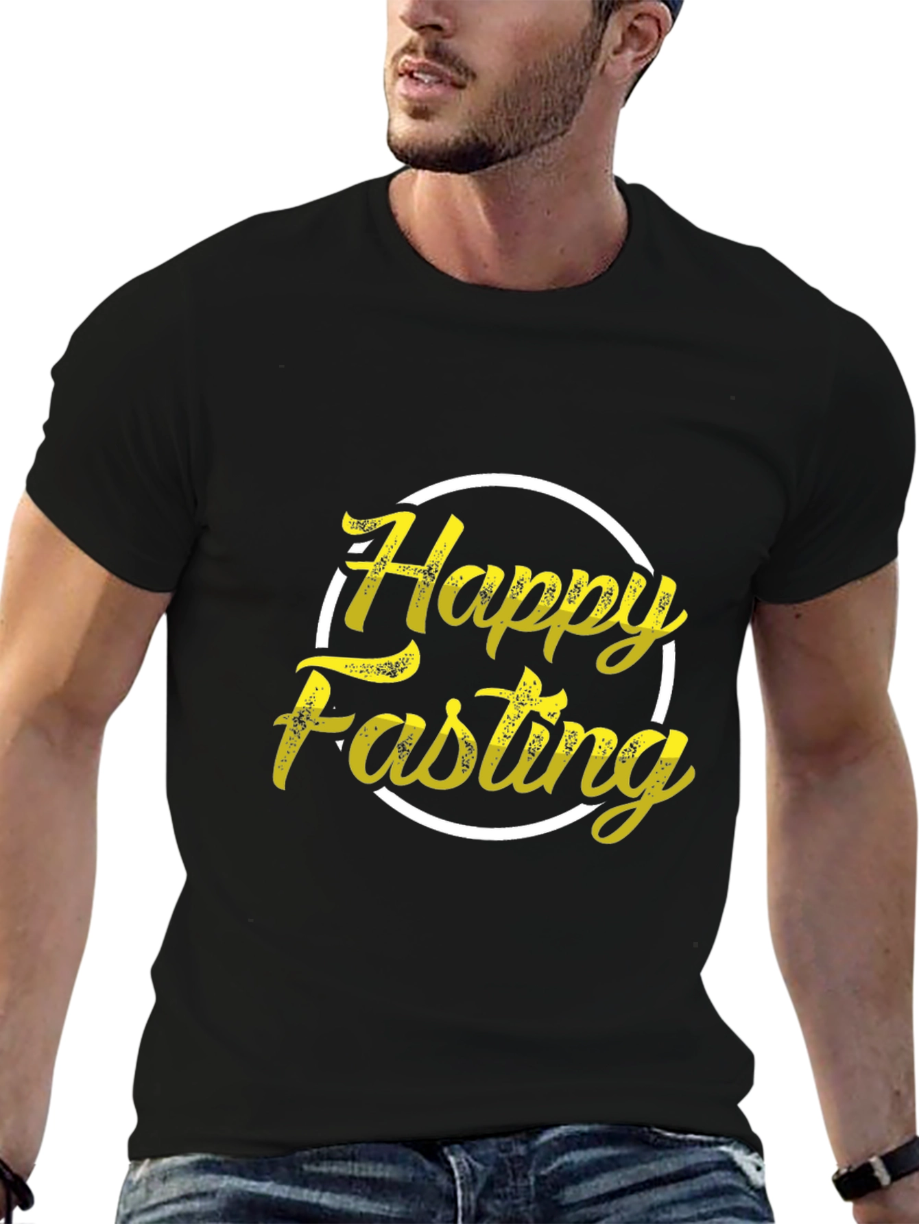 Happy Fasting Black T-Shirt