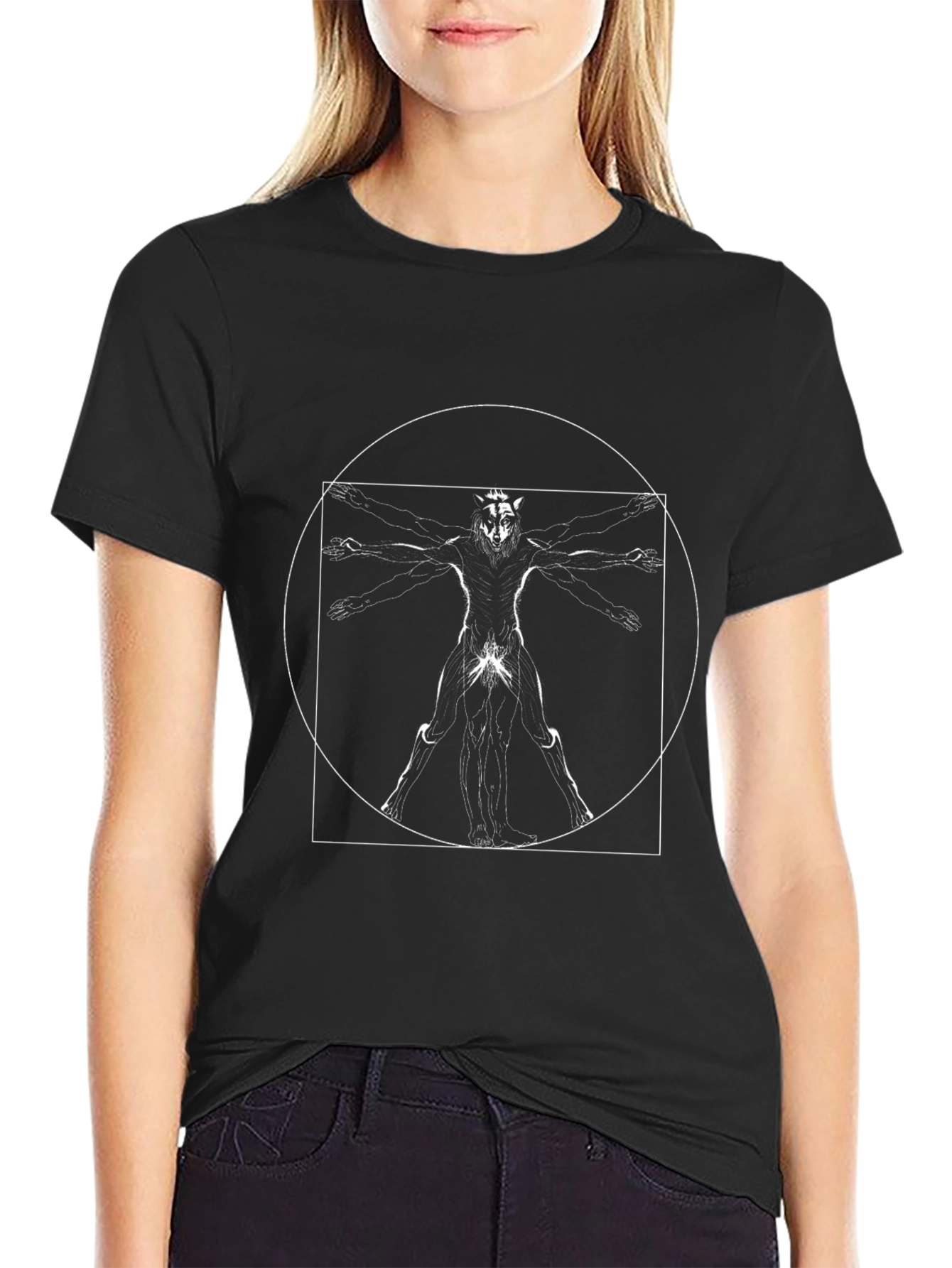 Vitruvian Werewolf Graphic Tee
