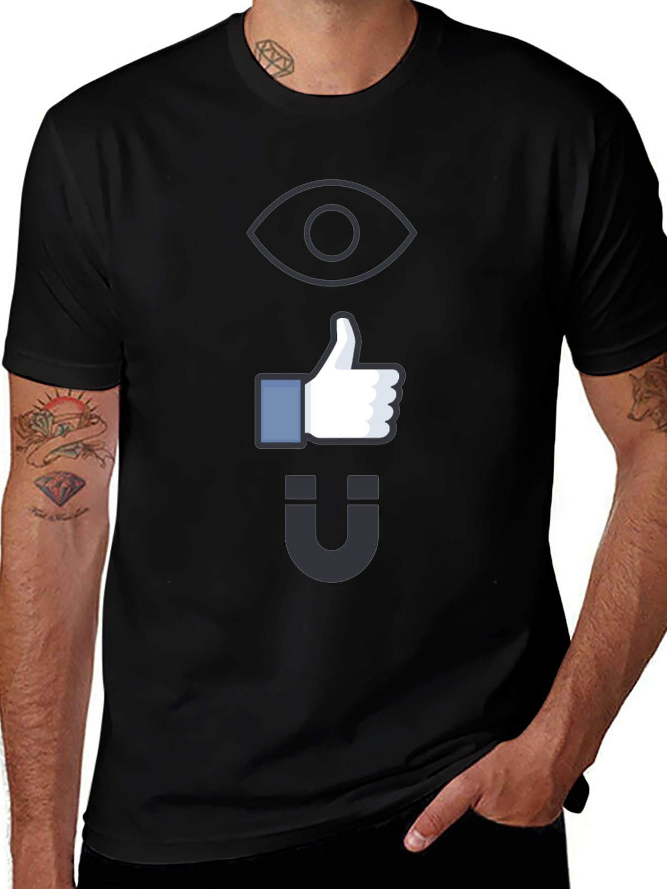 Eye Like Magnet Black Graphic Tee