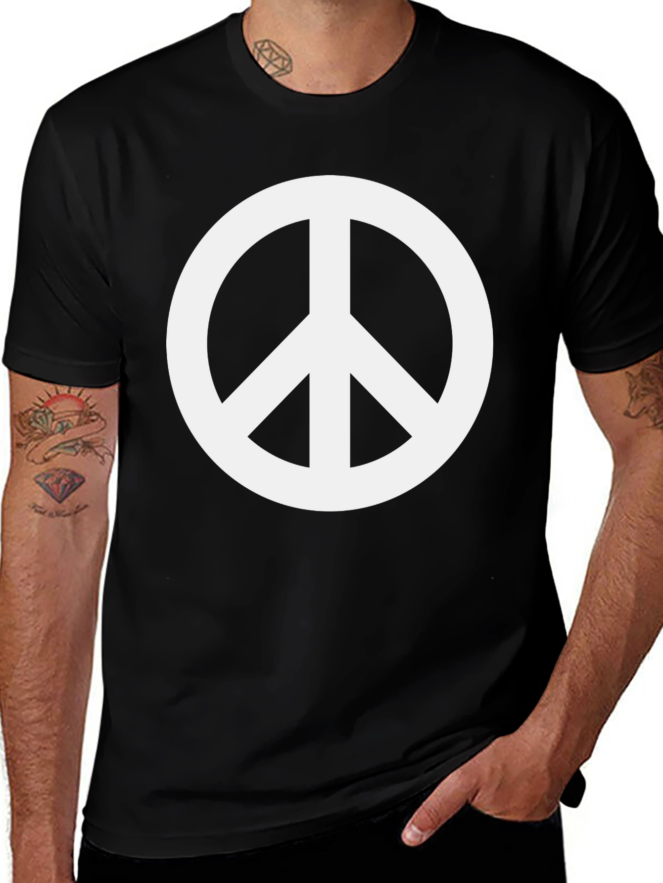 Peace Sign Graphic Tee - Classic Unisex Design