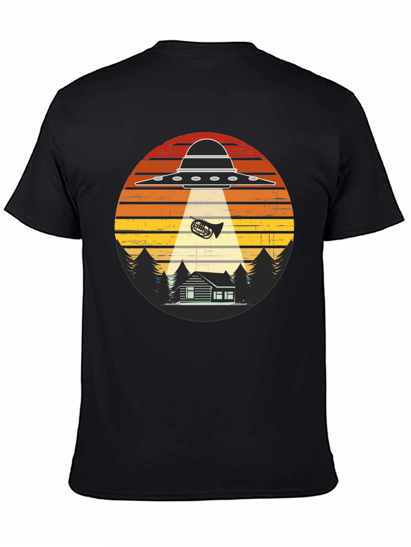 Alien Abduction French Horn T-Shirt