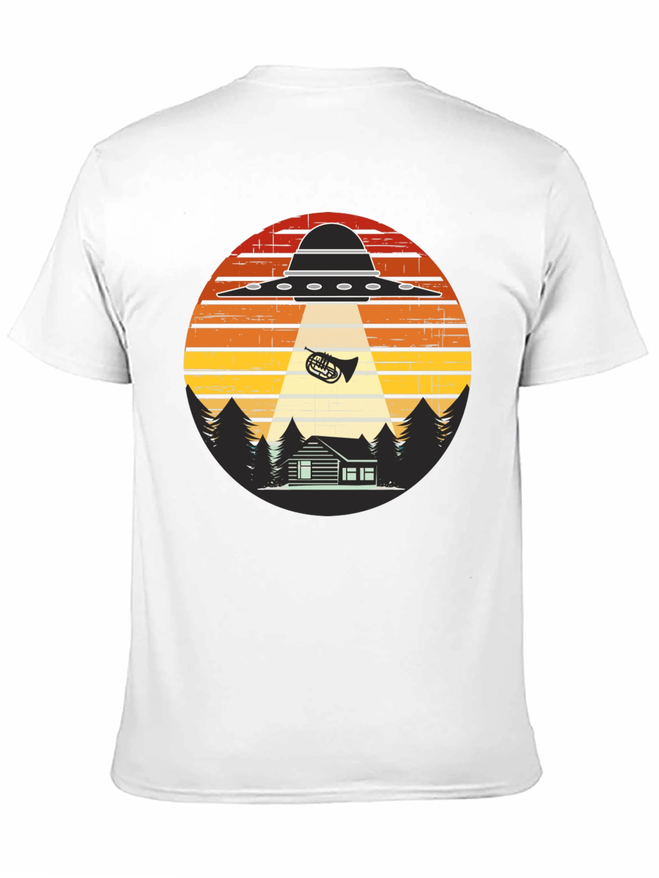 Alien Abduction French Horn T-Shirt