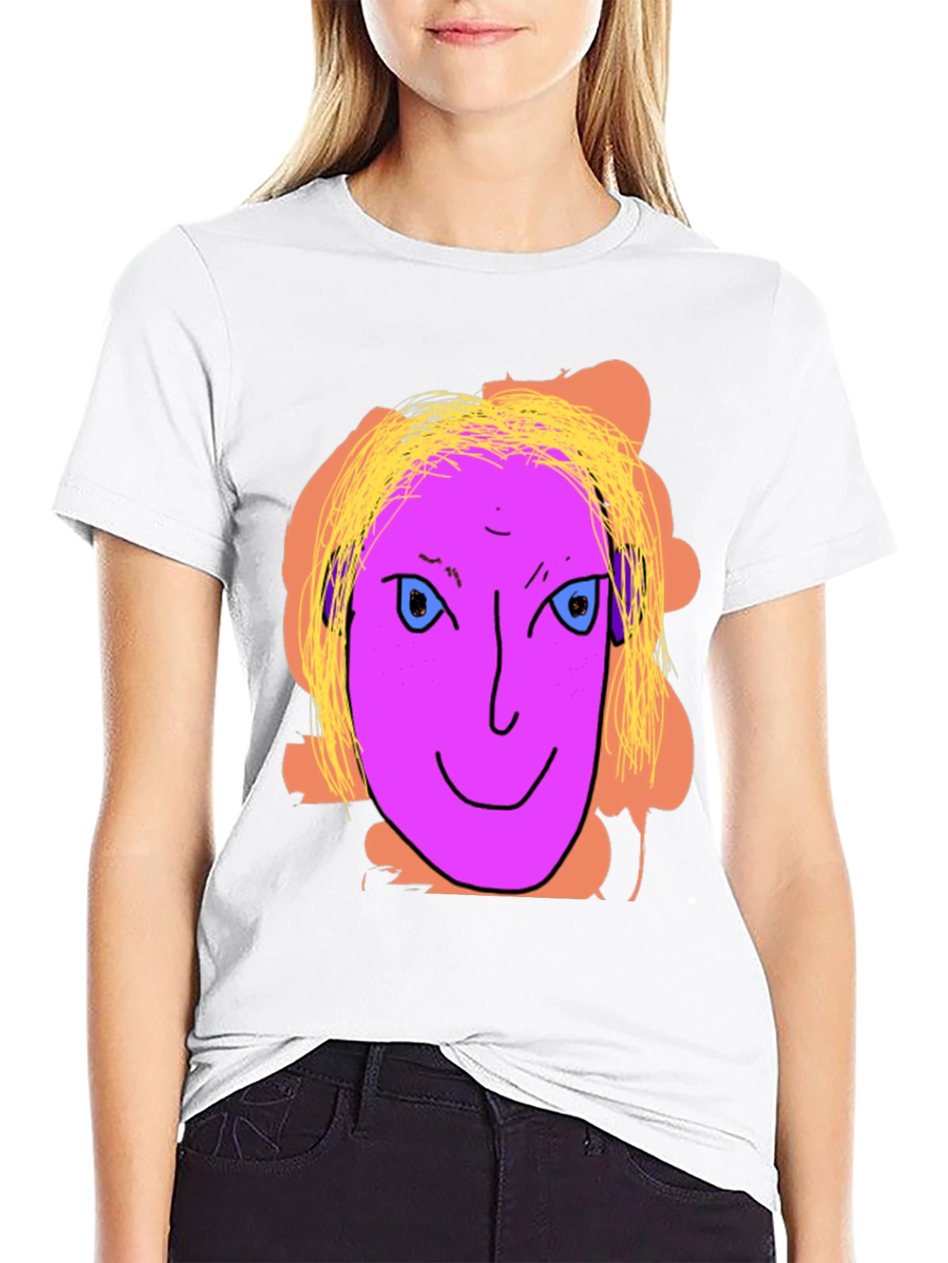 Unique Graphic Tee - Quirky Face Design