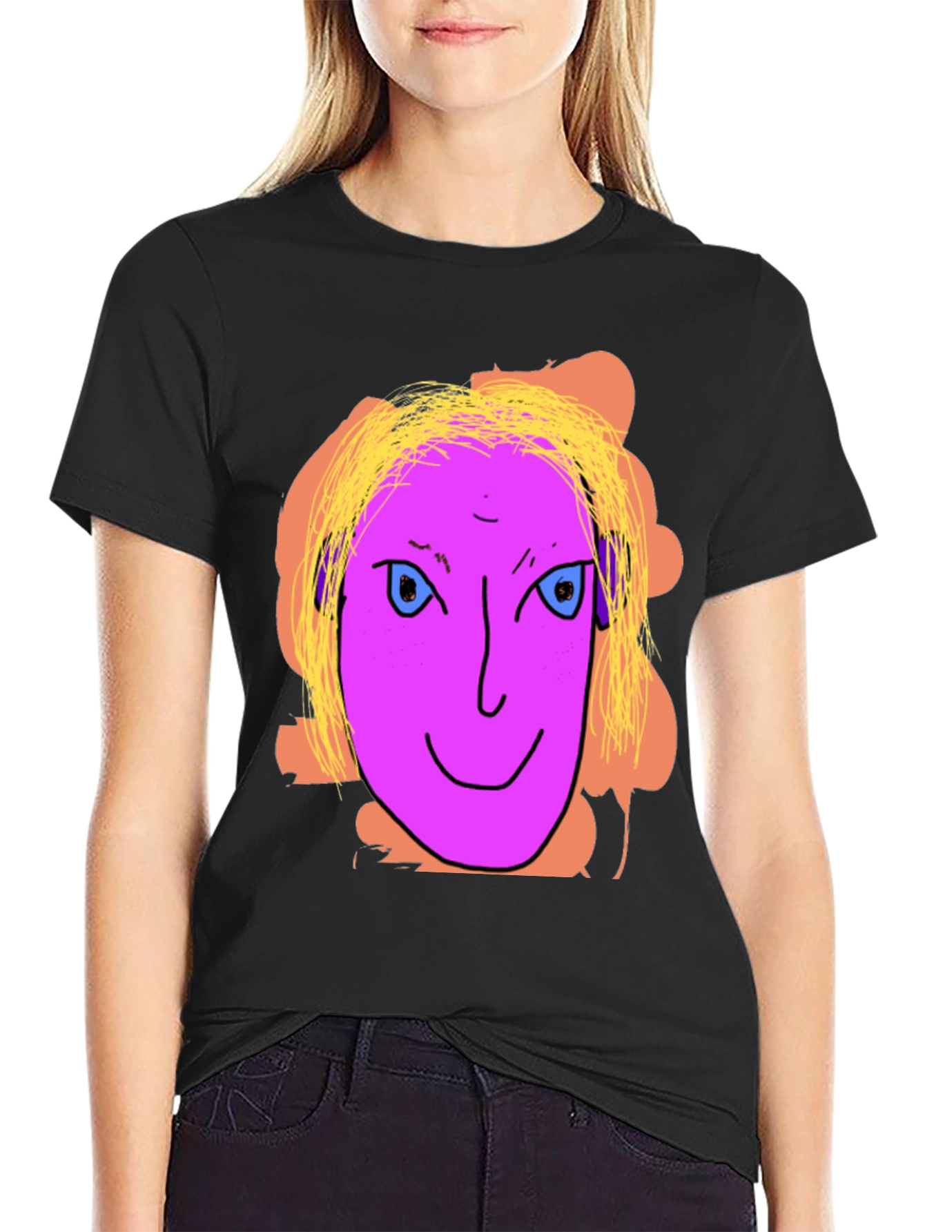Unique Graphic Tee - Quirky Face Design