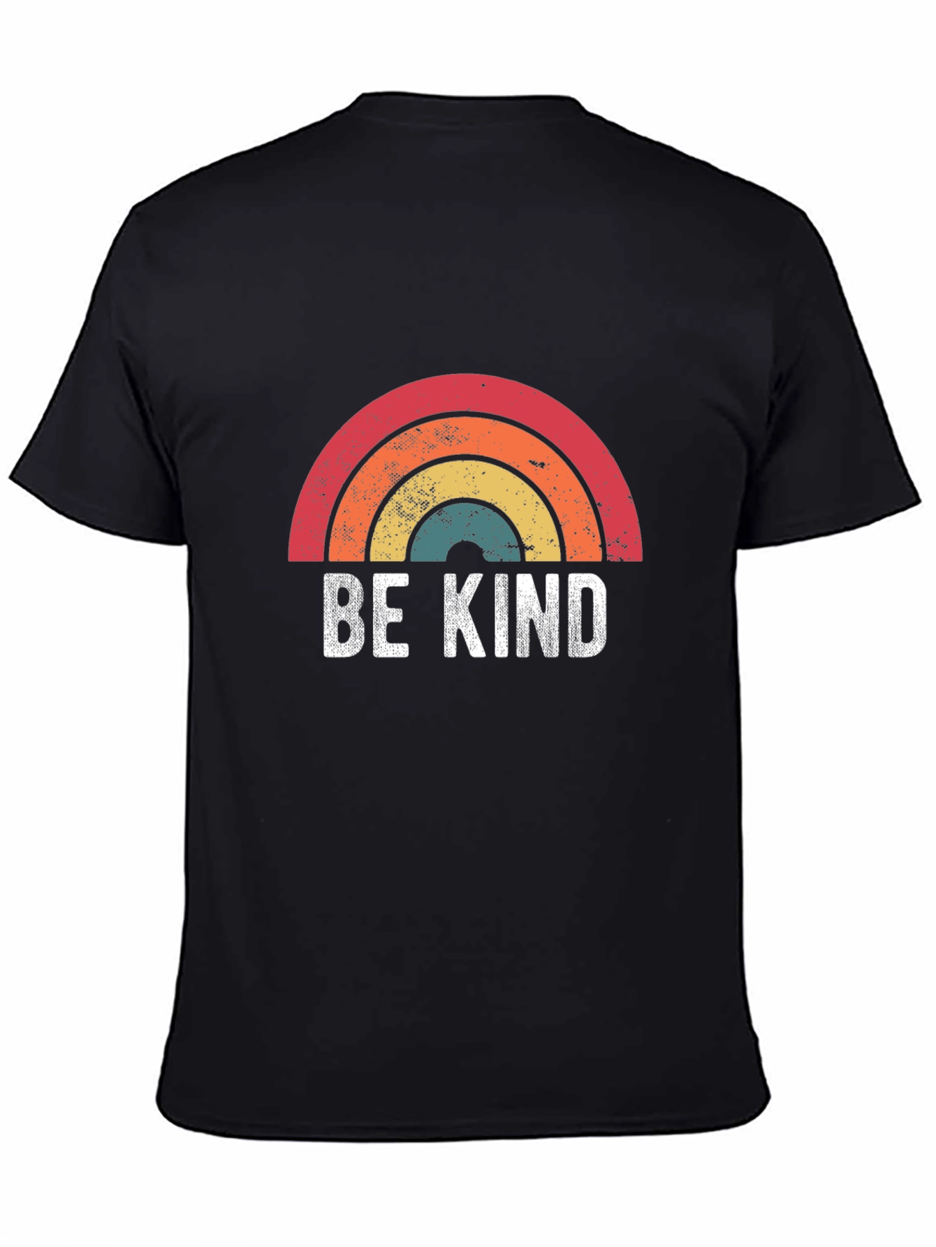 Be Kind Rainbow Graphic Tee - Soft Cotton Blend