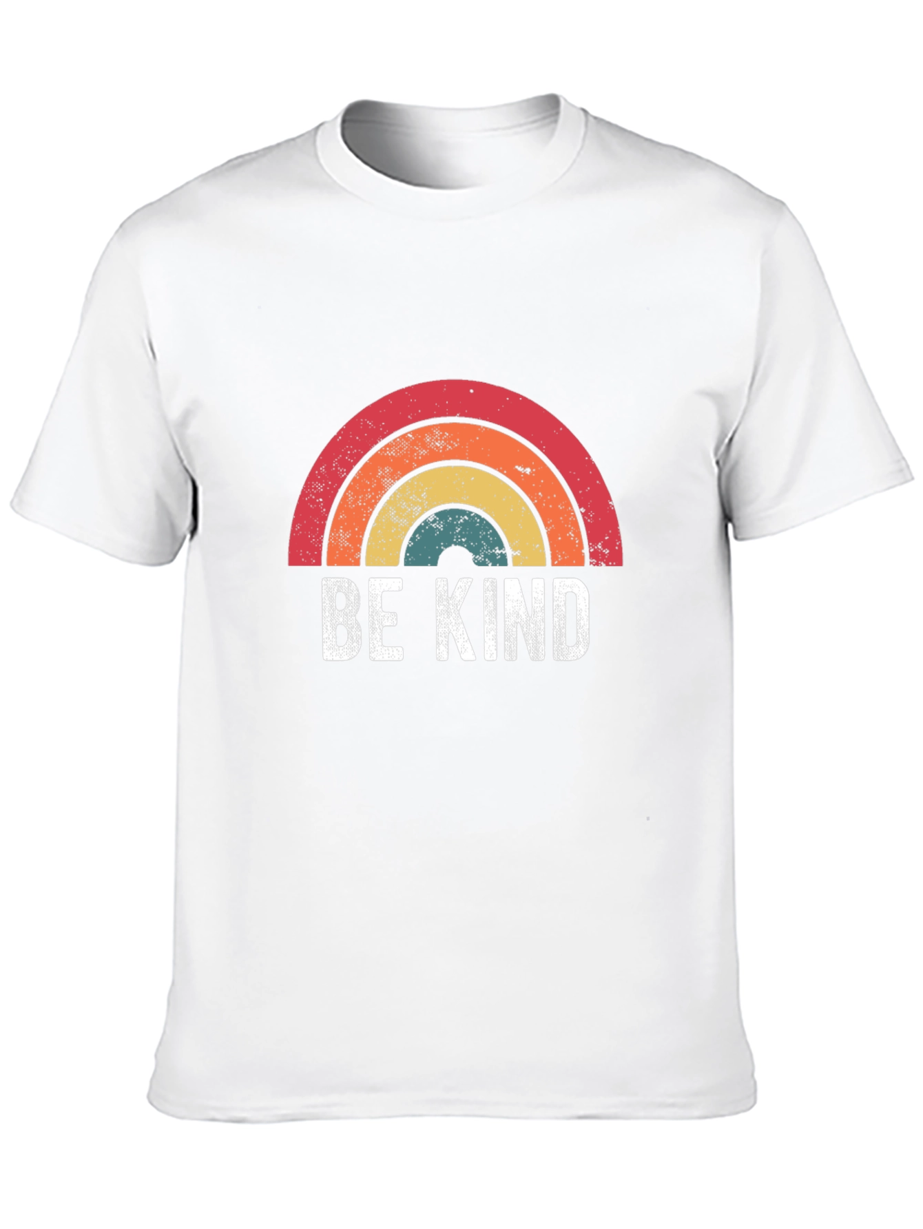 Be Kind Rainbow Graphic Tee - Soft Cotton Blend