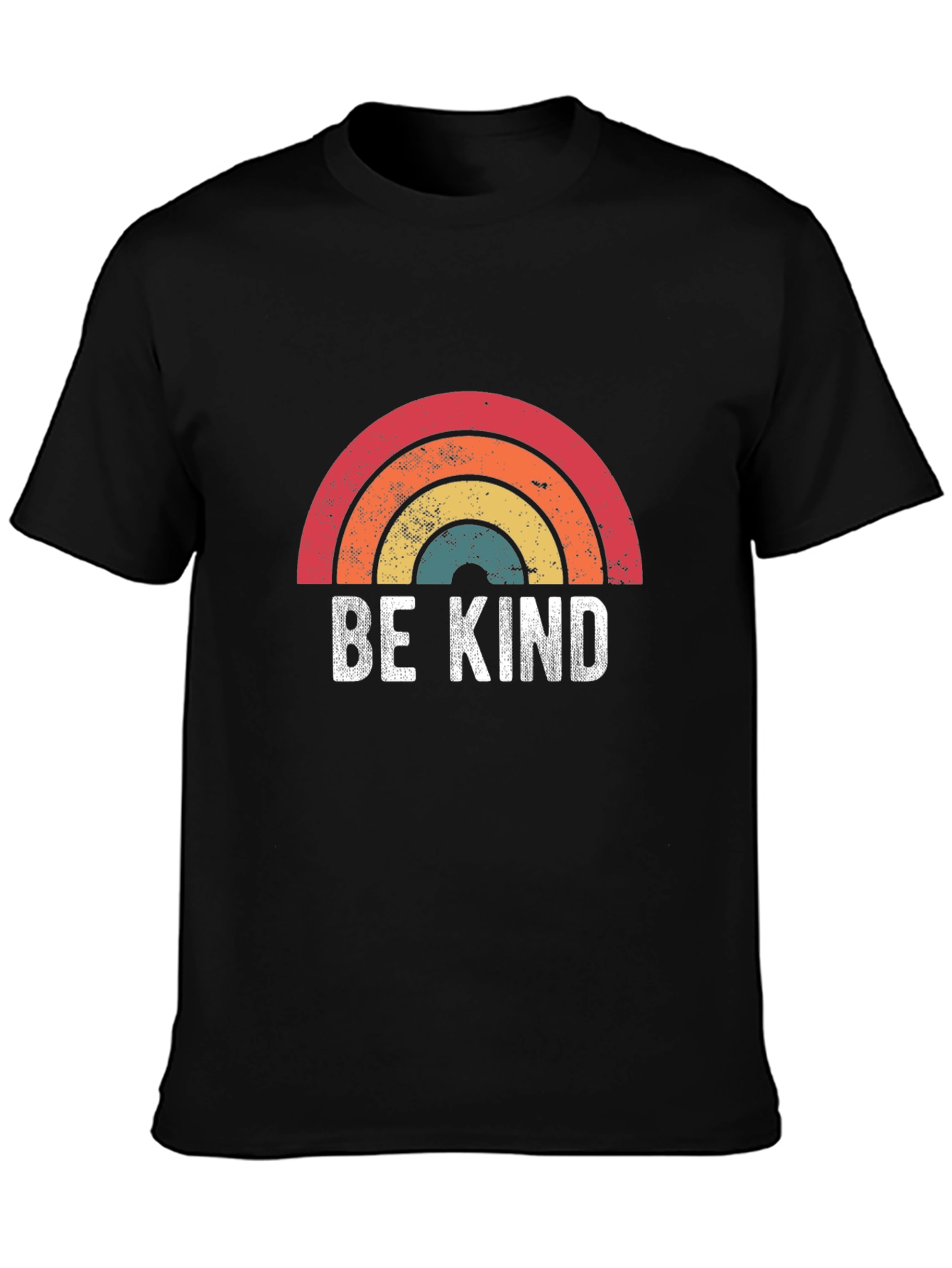 Be Kind Rainbow Graphic Tee - Soft Cotton Blend