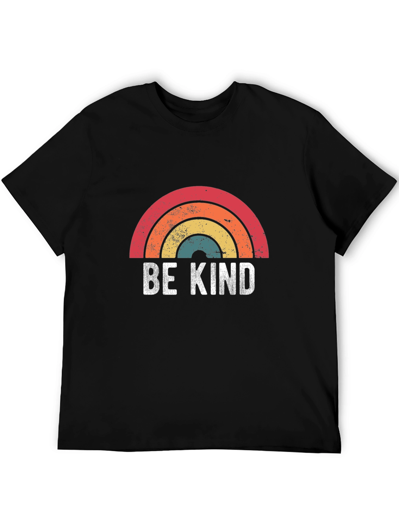 Be Kind Rainbow Graphic Tee - Soft Cotton Blend