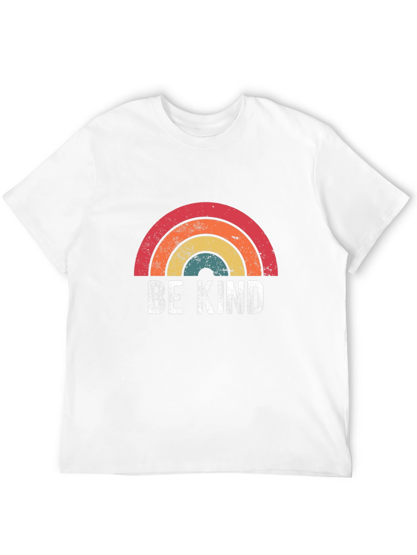 Be Kind Rainbow Graphic Tee - Soft Cotton Blend