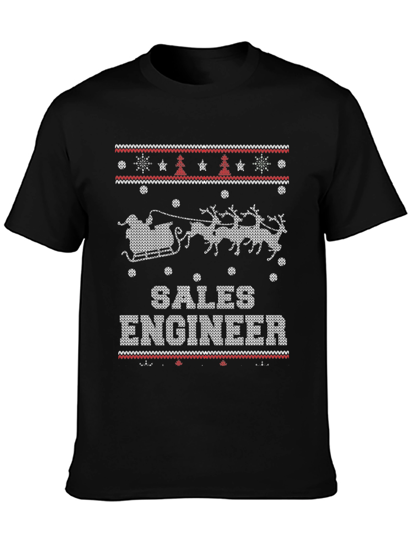 Sales Engineer Ugly Christmas Sweater Style T-Shirt
