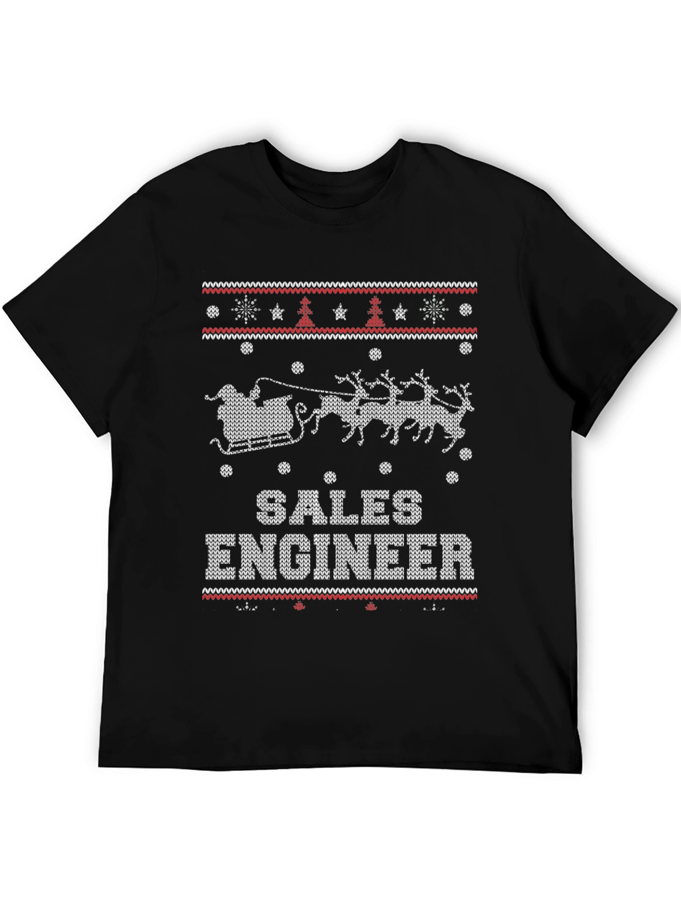 Sales Engineer Ugly Christmas Sweater Style T-Shirt