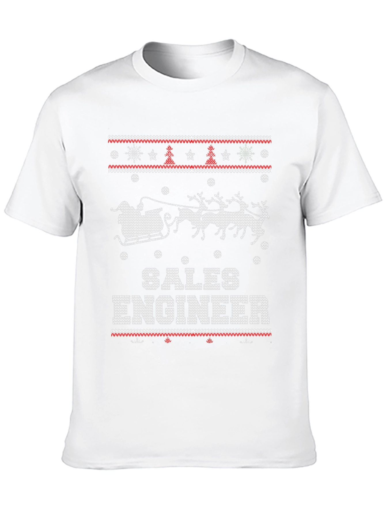 Sales Engineer Ugly Christmas Sweater Style T-Shirt