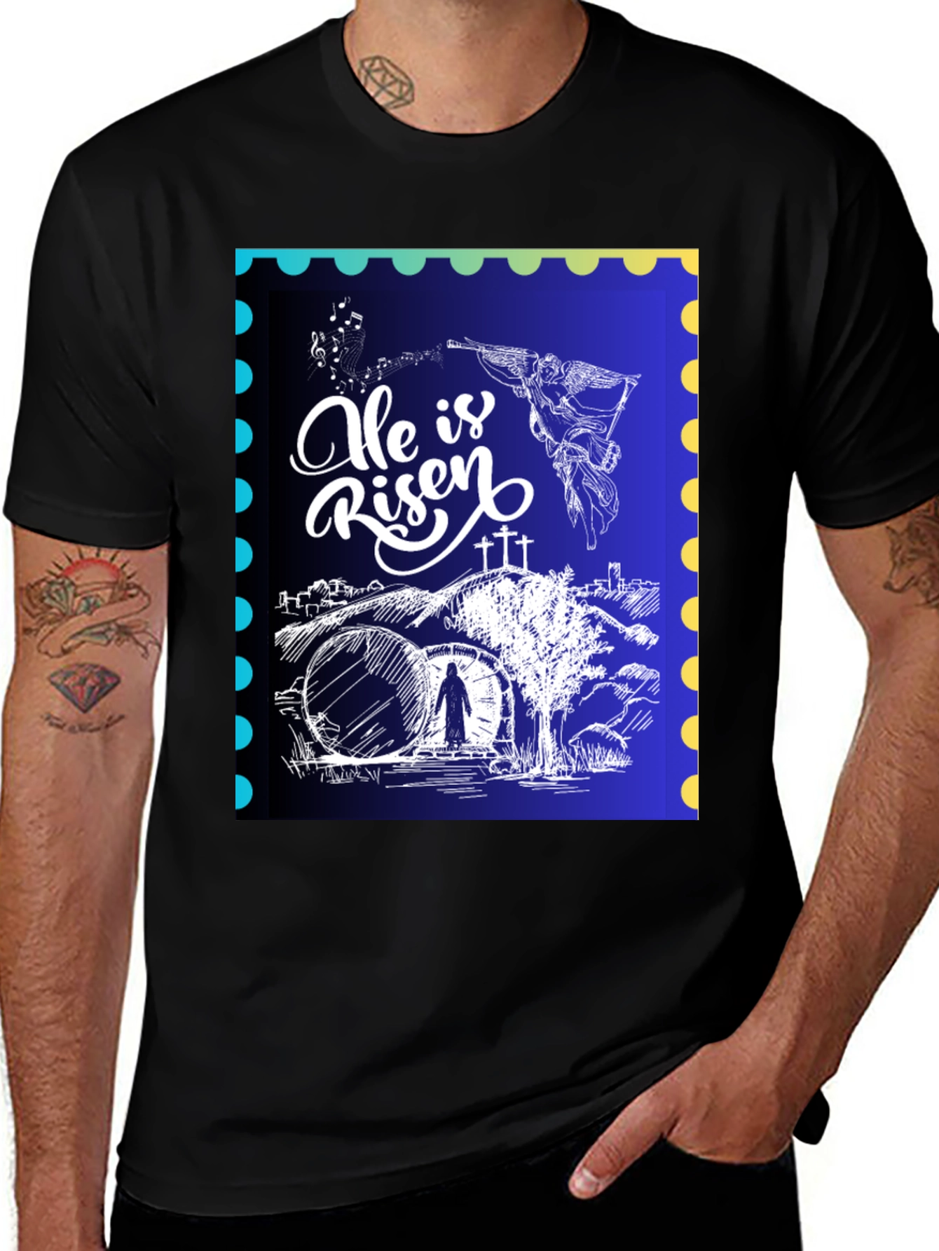 He is Risen Christian T-Shirt Easter Sunday