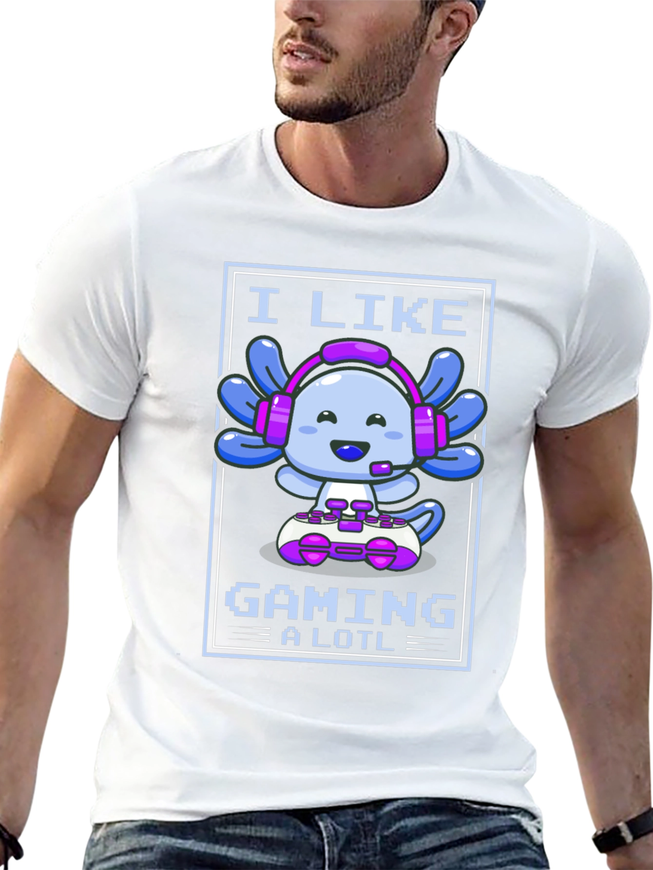 I Like Gaming a Lotl - Axolotl Gamer T-Shirt