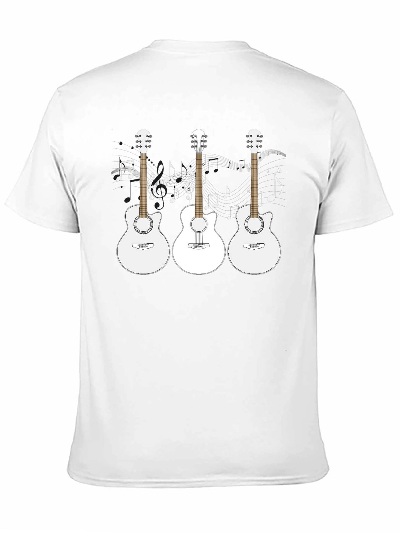 Guitar Music T-Shirt - Black Cotton Tee