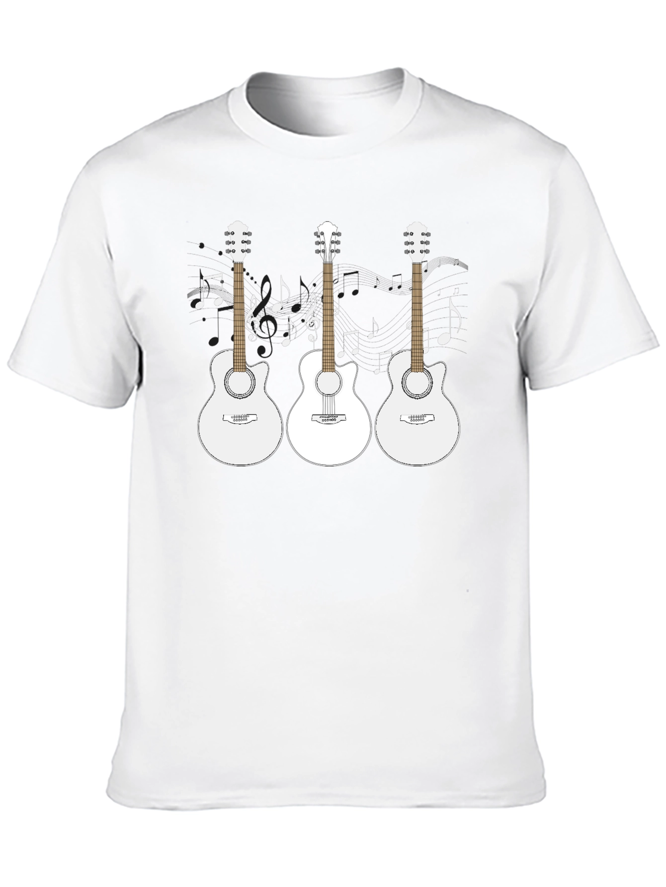 Guitar Music T-Shirt - Black Cotton Tee