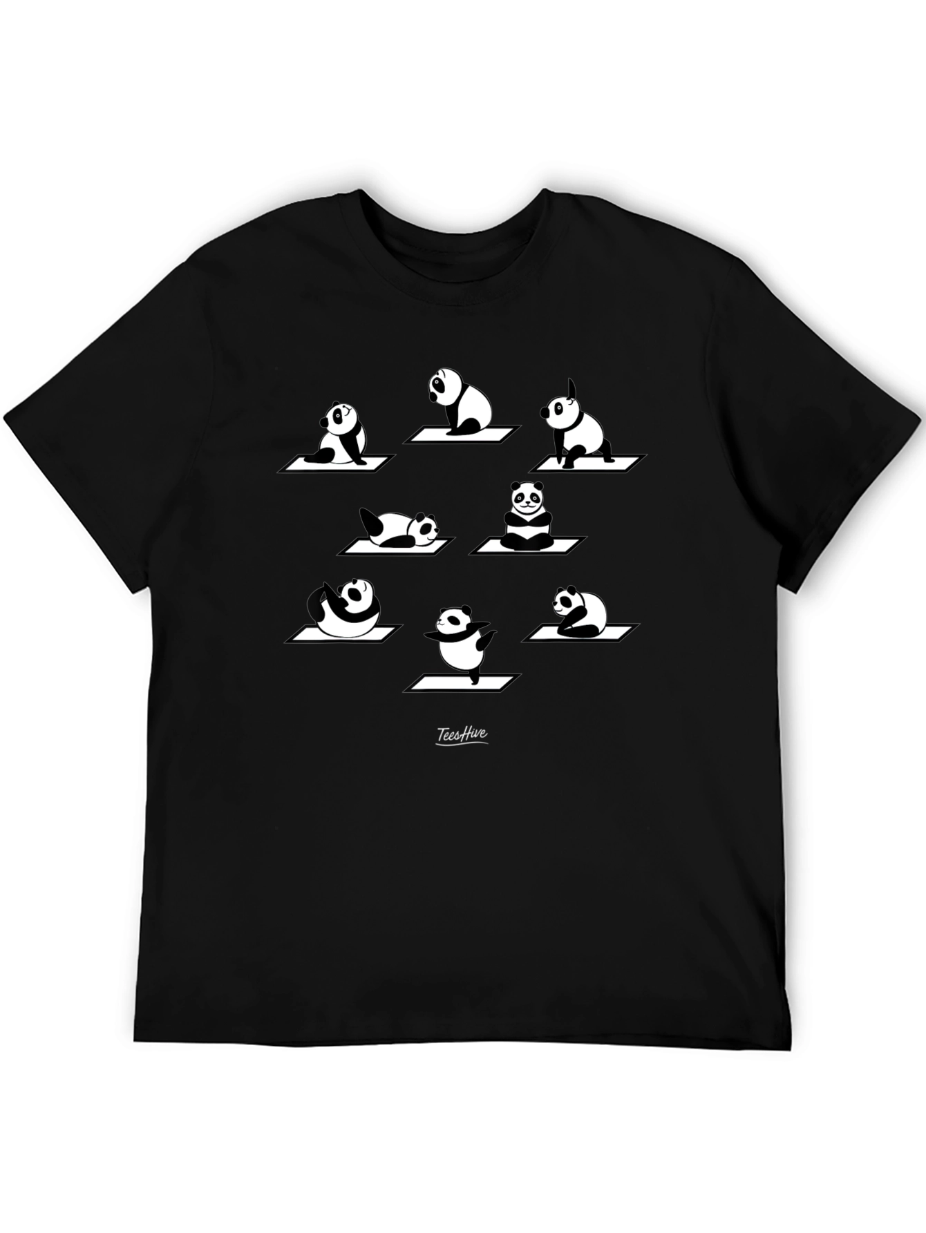 Panda Yoga T-Shirt - Black Graphic Tee