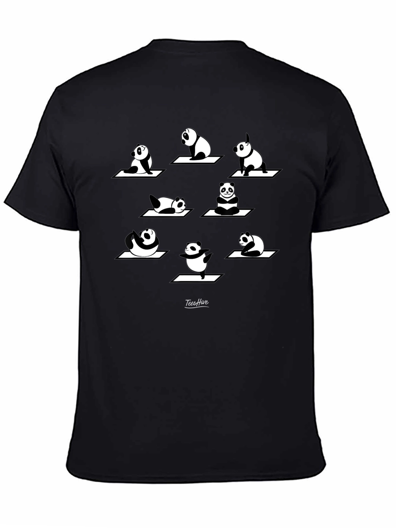 Panda Yoga T-Shirt - Black Graphic Tee