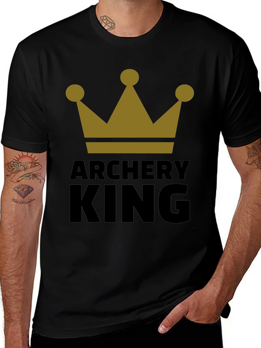 Archery King Graphic Tee - Black T-Shirt for Archers