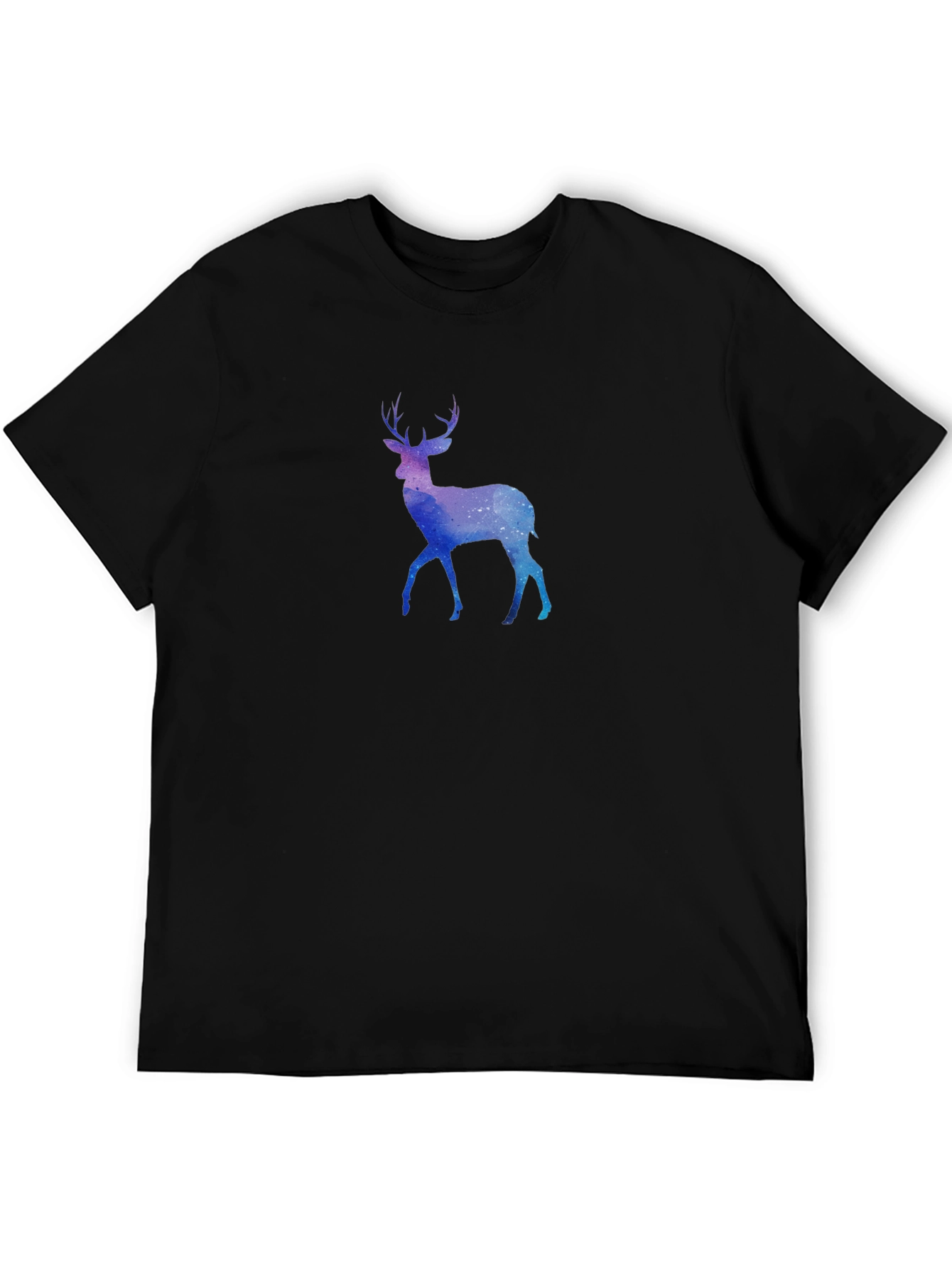 Cosmic Deer Graphic Tee - Mens Black T-Shirt