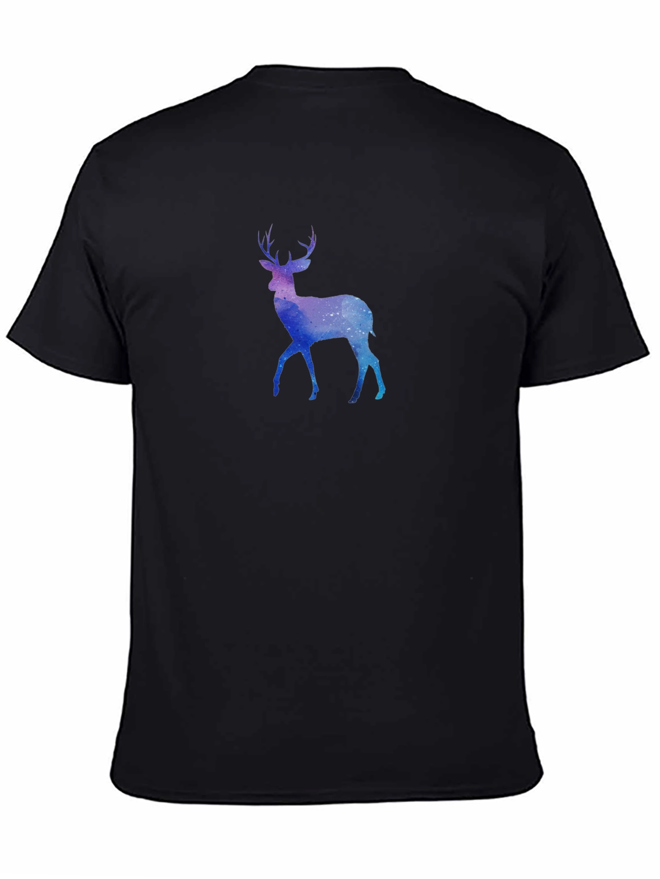 Cosmic Deer Graphic Tee - Mens Black T-Shirt
