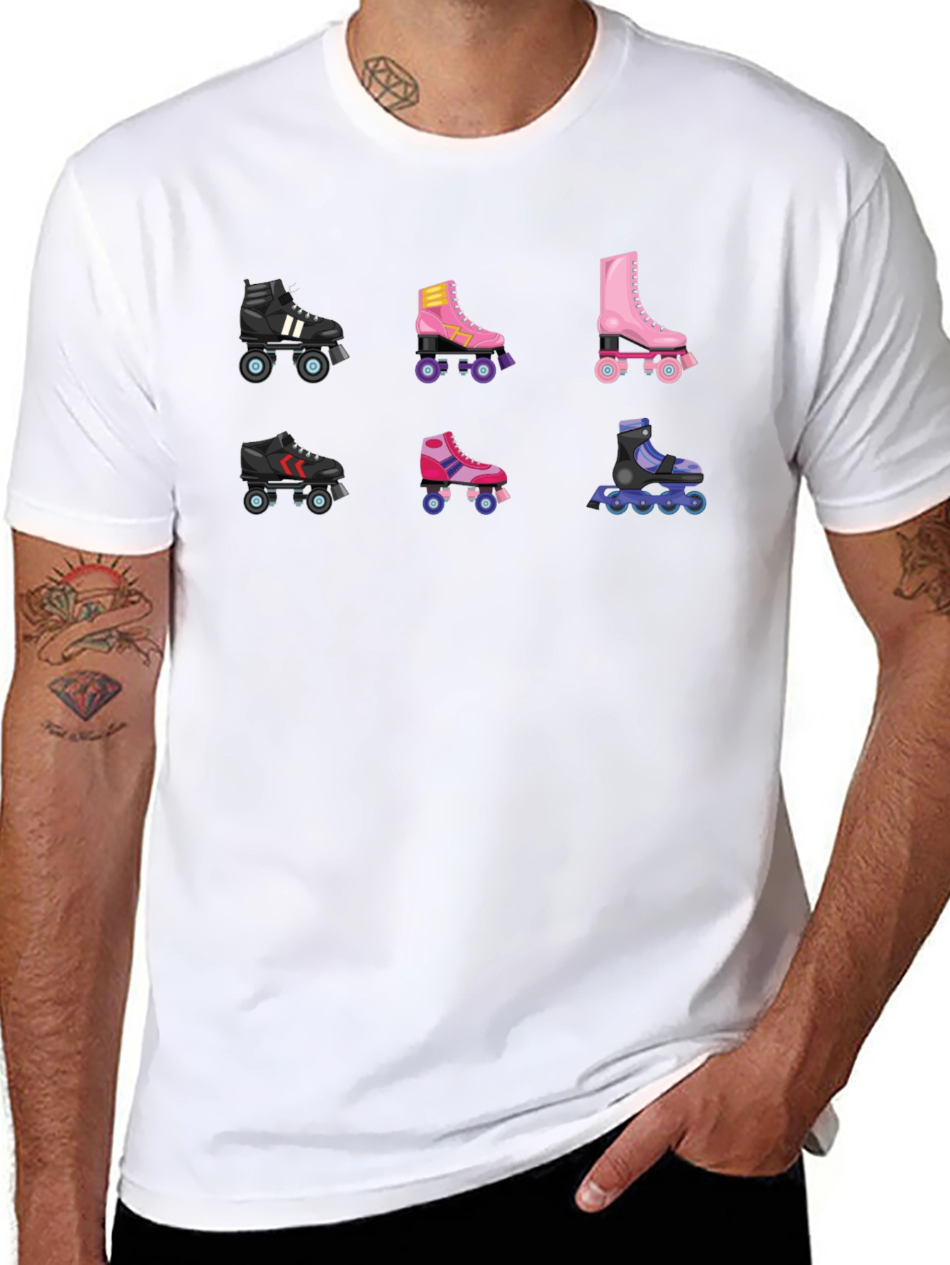 Retro Roller Skate T-Shirt - Fun Skate Designs