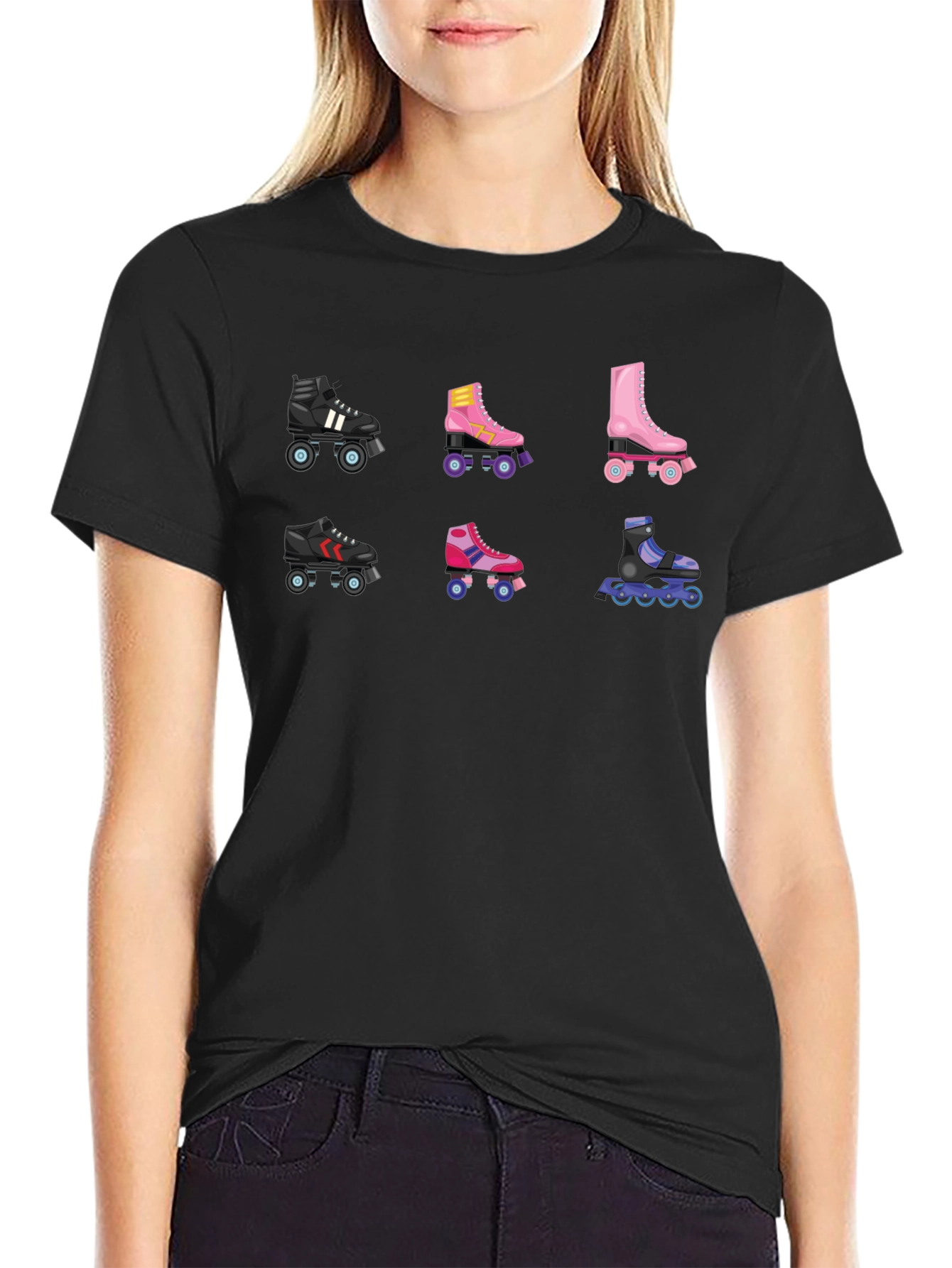Retro Roller Skate T-Shirt - Fun Skate Designs