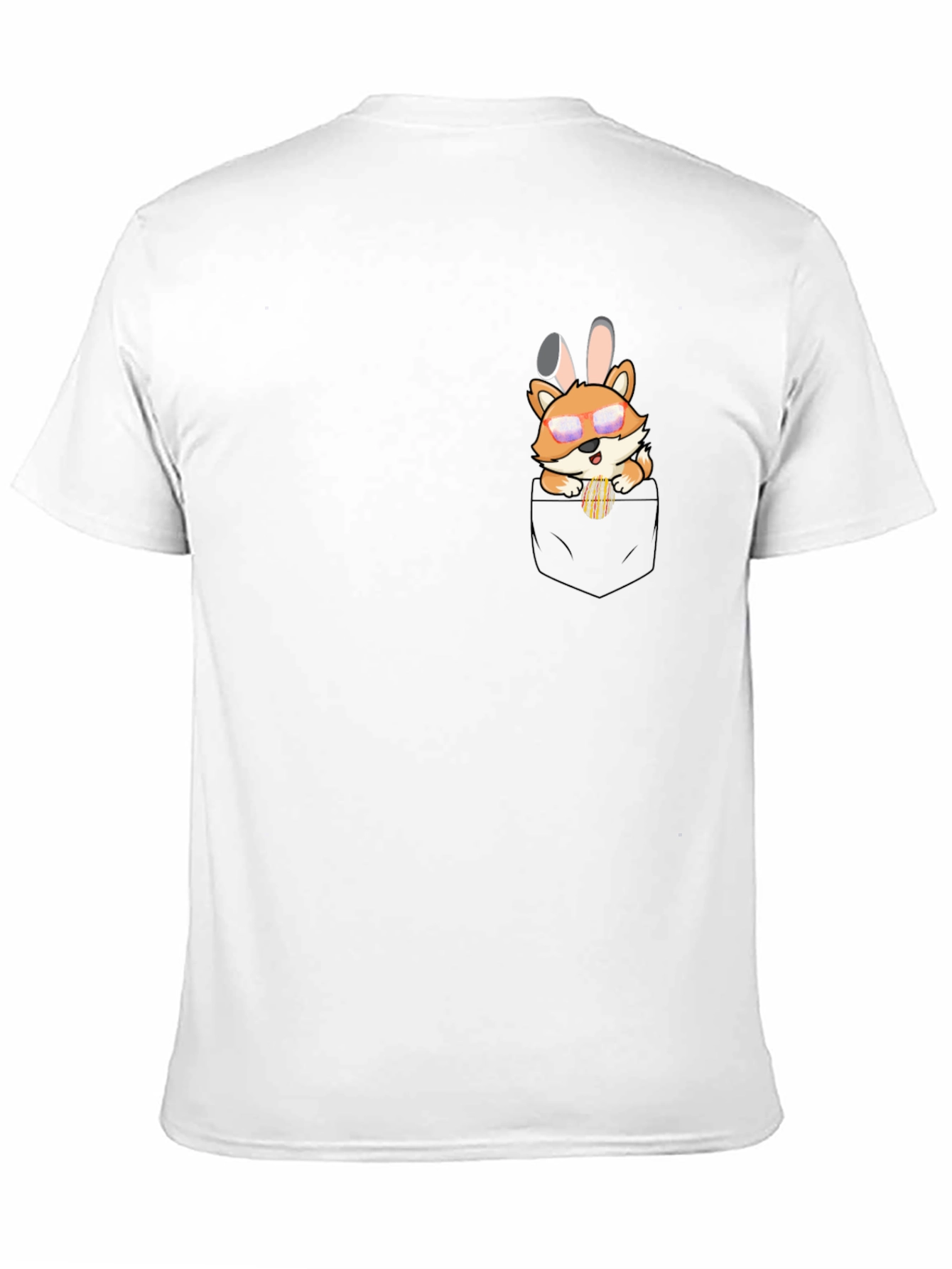 Cute Fox in Pocket Graphic T-Shirt - Unisex